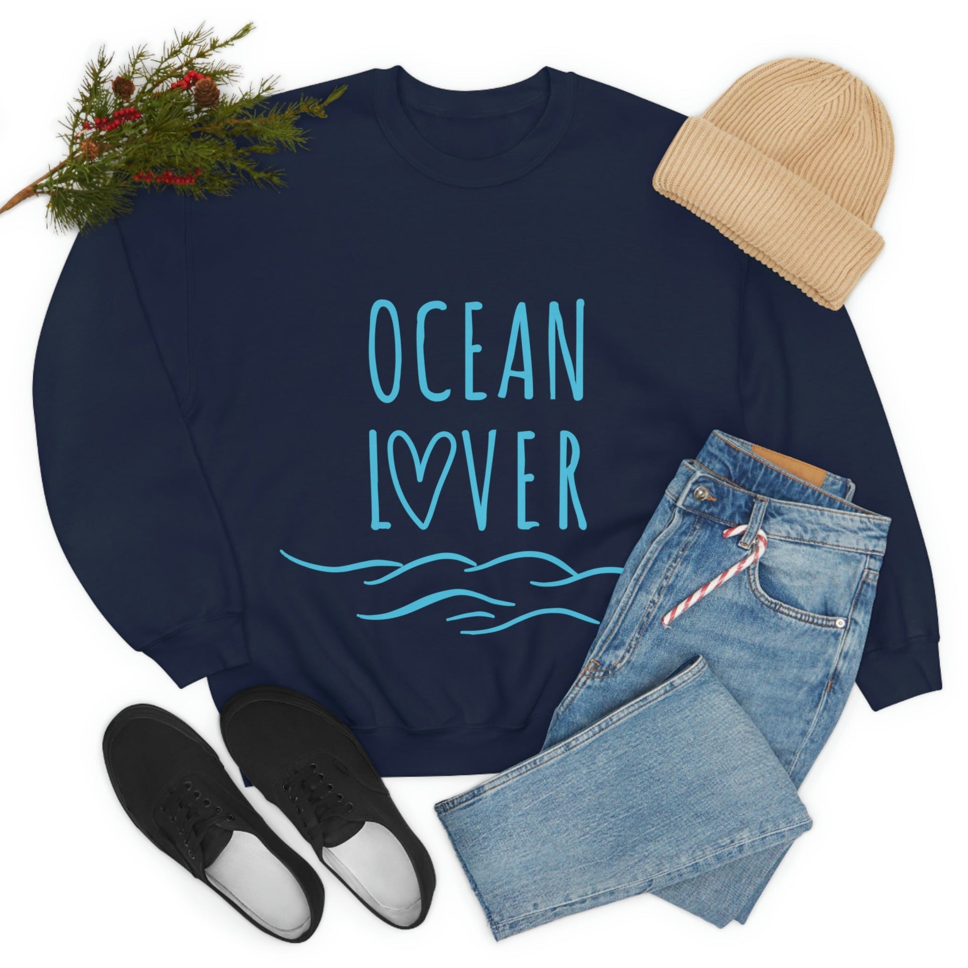 Ocean Lover Save The Planet Unisex Heavy Blend™ Crewneck Sweatshirt Ichaku [Perfect Gifts Selection]