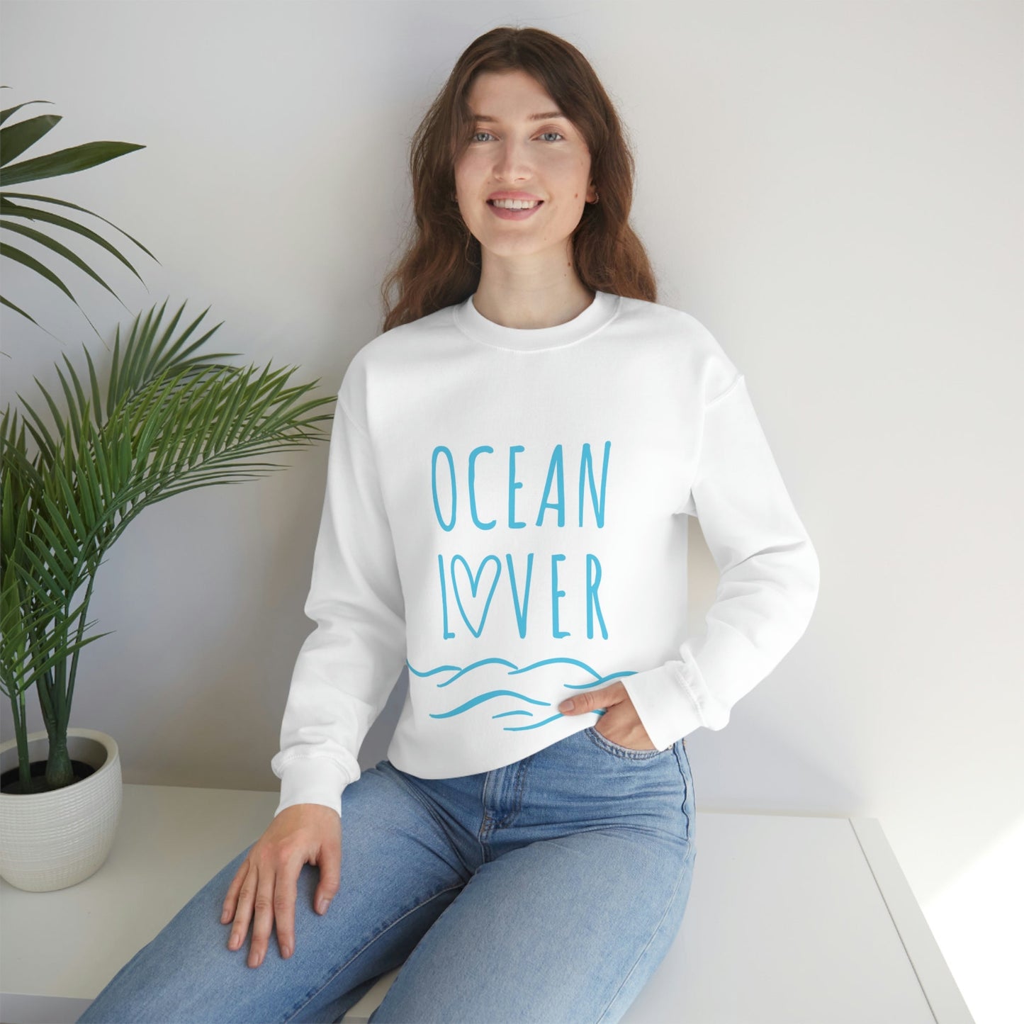 Ocean Lover Save The Planet Unisex Heavy Blend™ Crewneck Sweatshirt Ichaku [Perfect Gifts Selection]