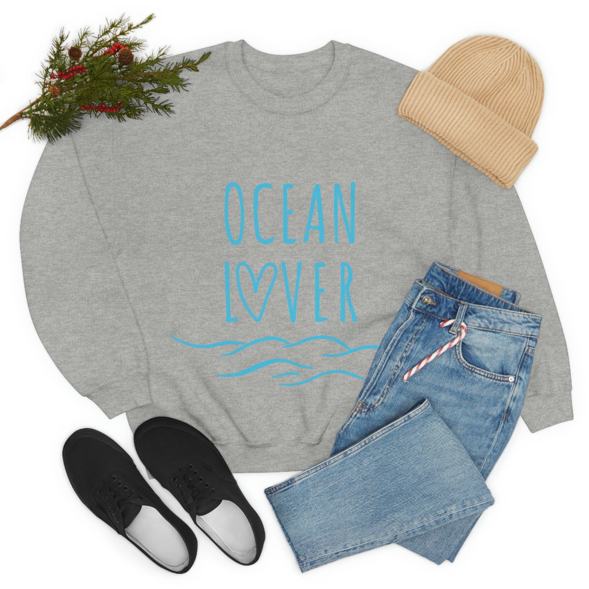 Ocean Lover Save The Planet Unisex Heavy Blend™ Crewneck Sweatshirt Ichaku [Perfect Gifts Selection]