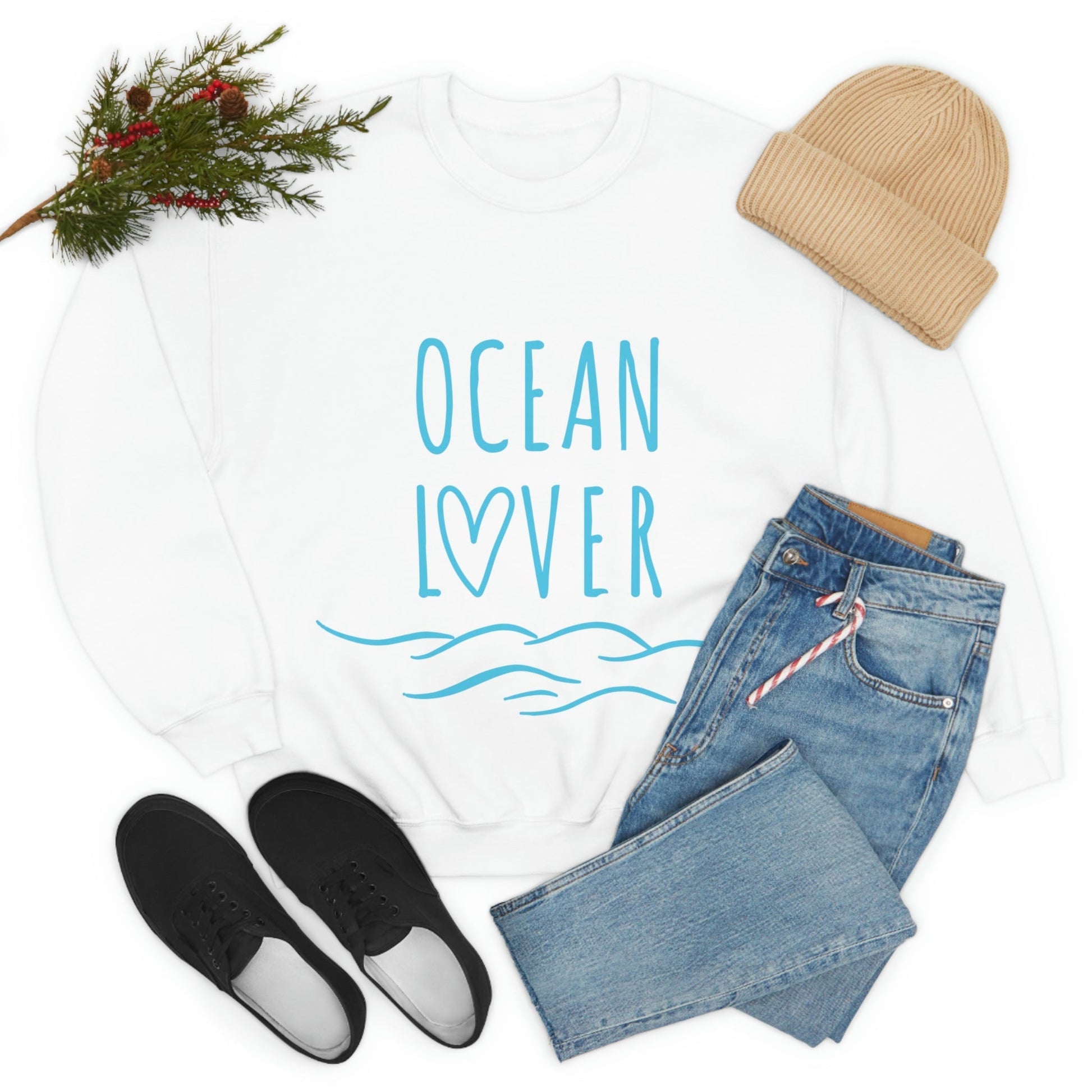 Ocean Lover Save The Planet Unisex Heavy Blend™ Crewneck Sweatshirt Ichaku [Perfect Gifts Selection]