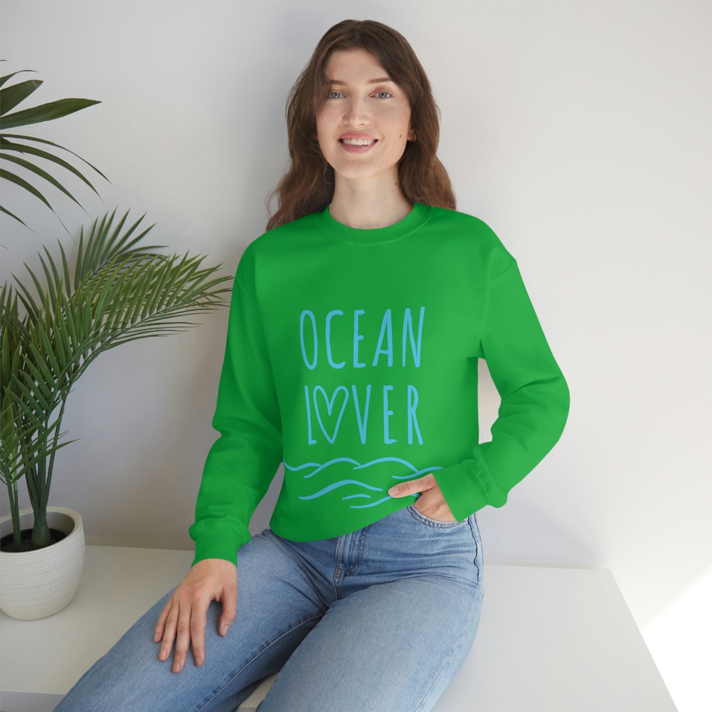 Ocean Lover Save The Planet Unisex Heavy Blend™ Crewneck Sweatshirt Ichaku [Perfect Gifts Selection]