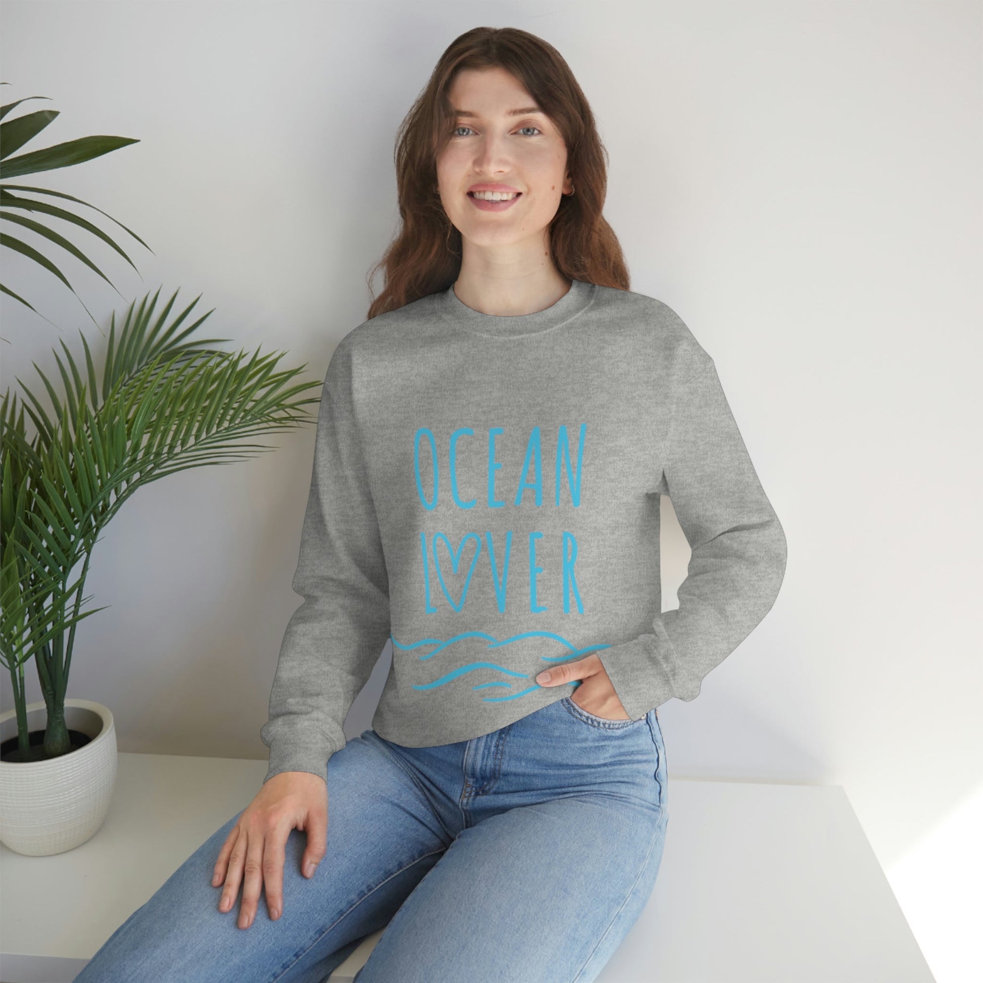 Ocean Lover Save The Planet Unisex Heavy Blend™ Crewneck Sweatshirt Ichaku [Perfect Gifts Selection]