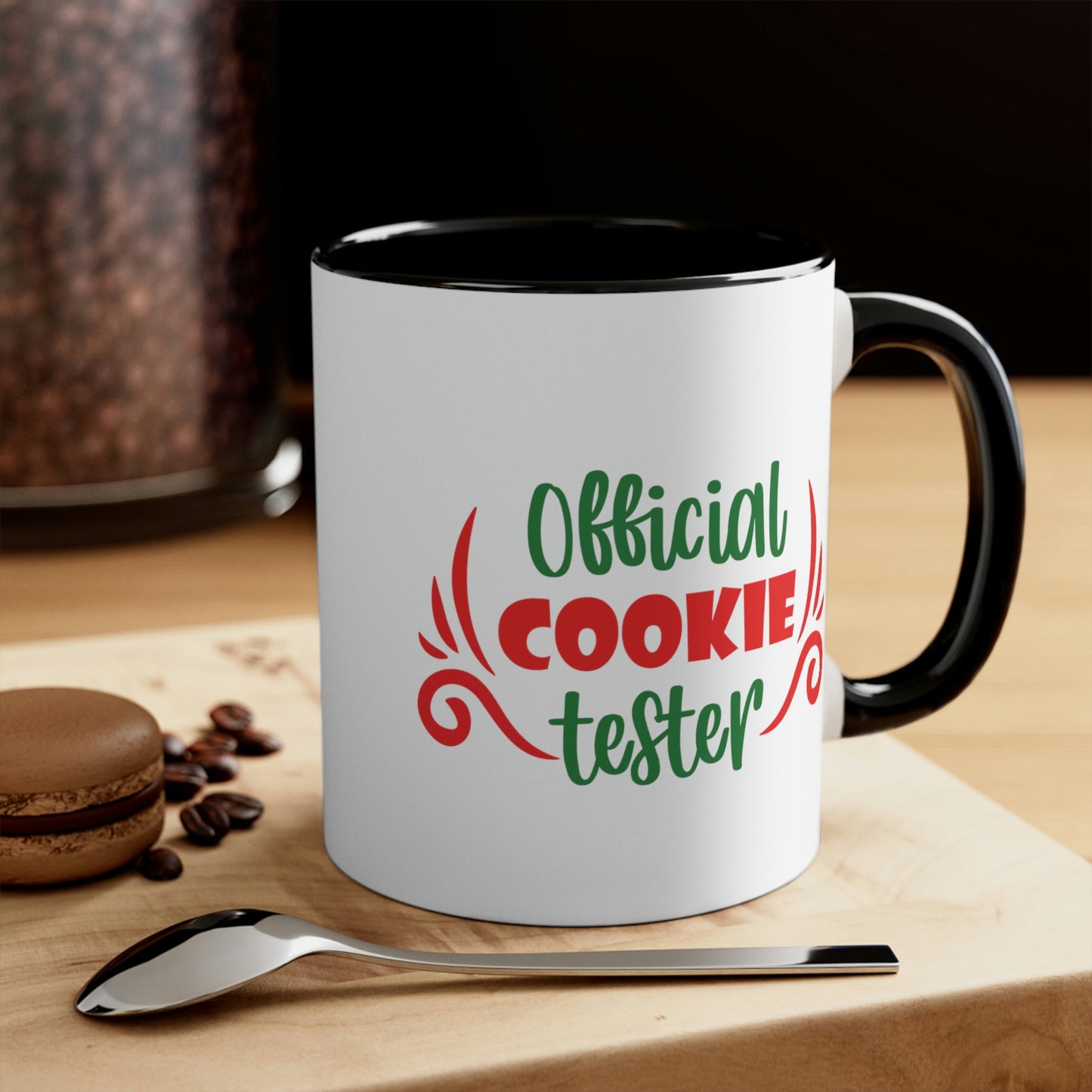 Official Cookies Tester Christmas Quote Wishes Classic Accent Coffee Mug 11oz Ichaku [Perfect Gifts Selection]