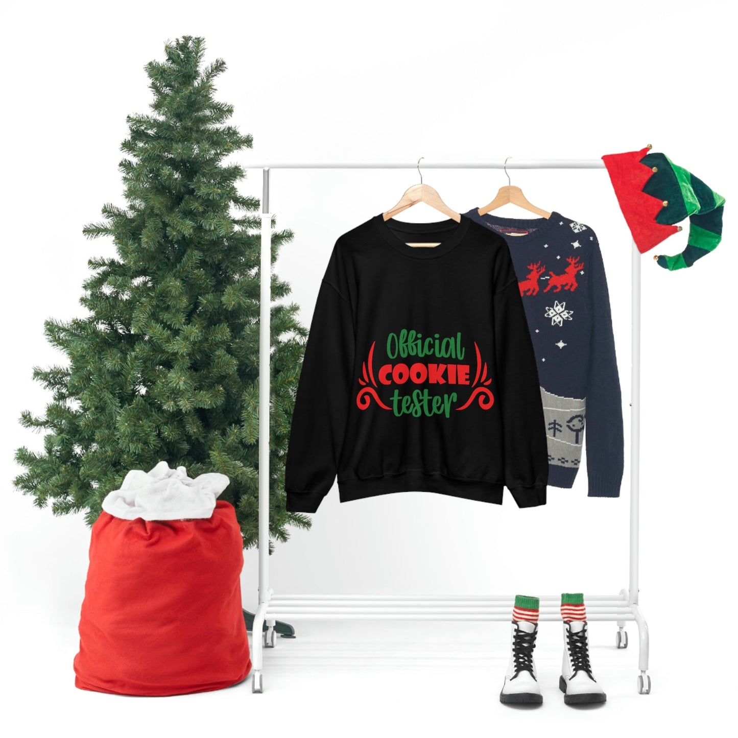 Official Cookies Tester Christmas Quote Wishes Unisex Heavy Blend™ Crewneck Sweatshirt Ichaku [Perfect Gifts Selection]