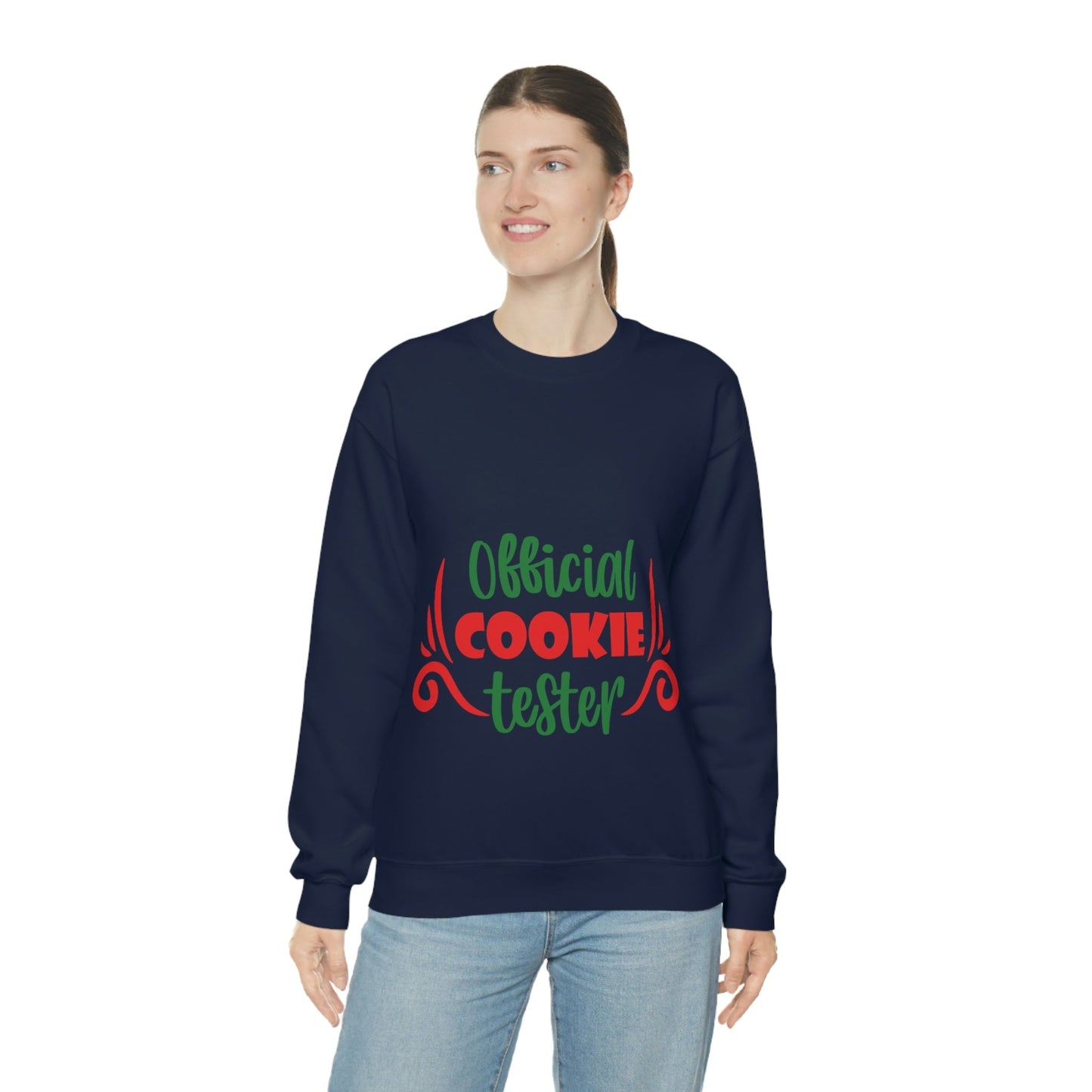 Official Cookies Tester Christmas Quote Wishes Unisex Heavy Blend™ Crewneck Sweatshirt Ichaku [Perfect Gifts Selection]