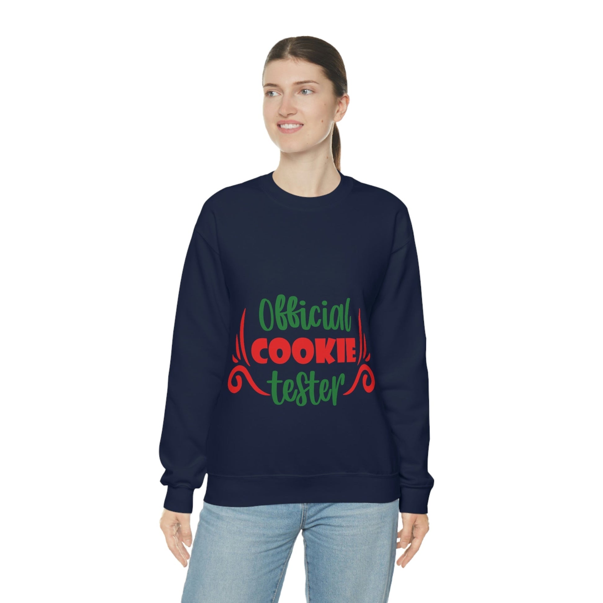 Official Cookies Tester Christmas Quote Wishes Unisex Heavy Blend™ Crewneck Sweatshirt Ichaku [Perfect Gifts Selection]