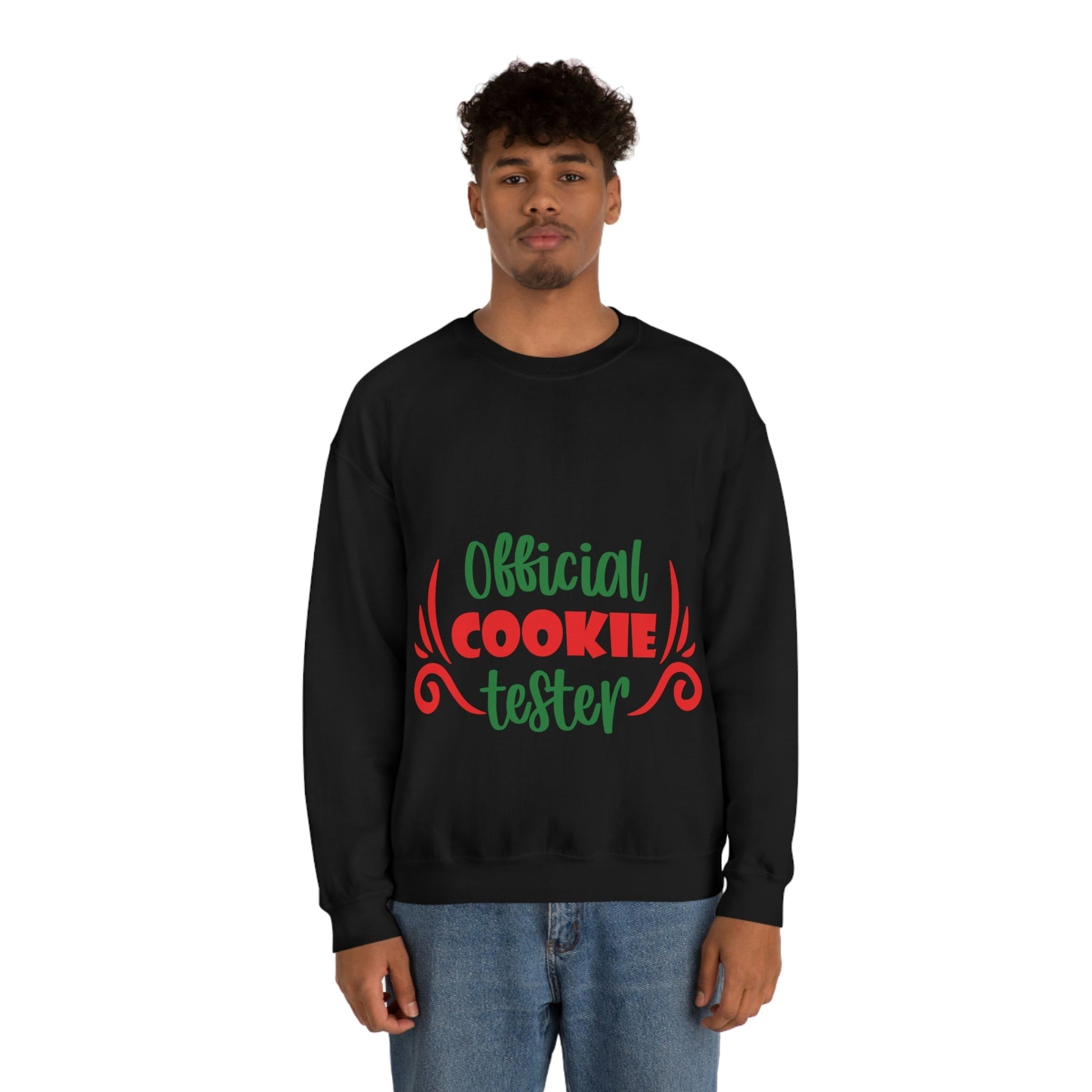 Official Cookies Tester Christmas Quote Wishes Unisex Heavy Blend™ Crewneck Sweatshirt Ichaku [Perfect Gifts Selection]