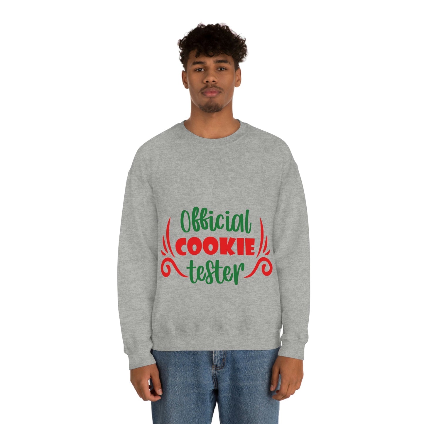 Official Cookies Tester Christmas Quote Wishes Unisex Heavy Blend™ Crewneck Sweatshirt Ichaku [Perfect Gifts Selection]