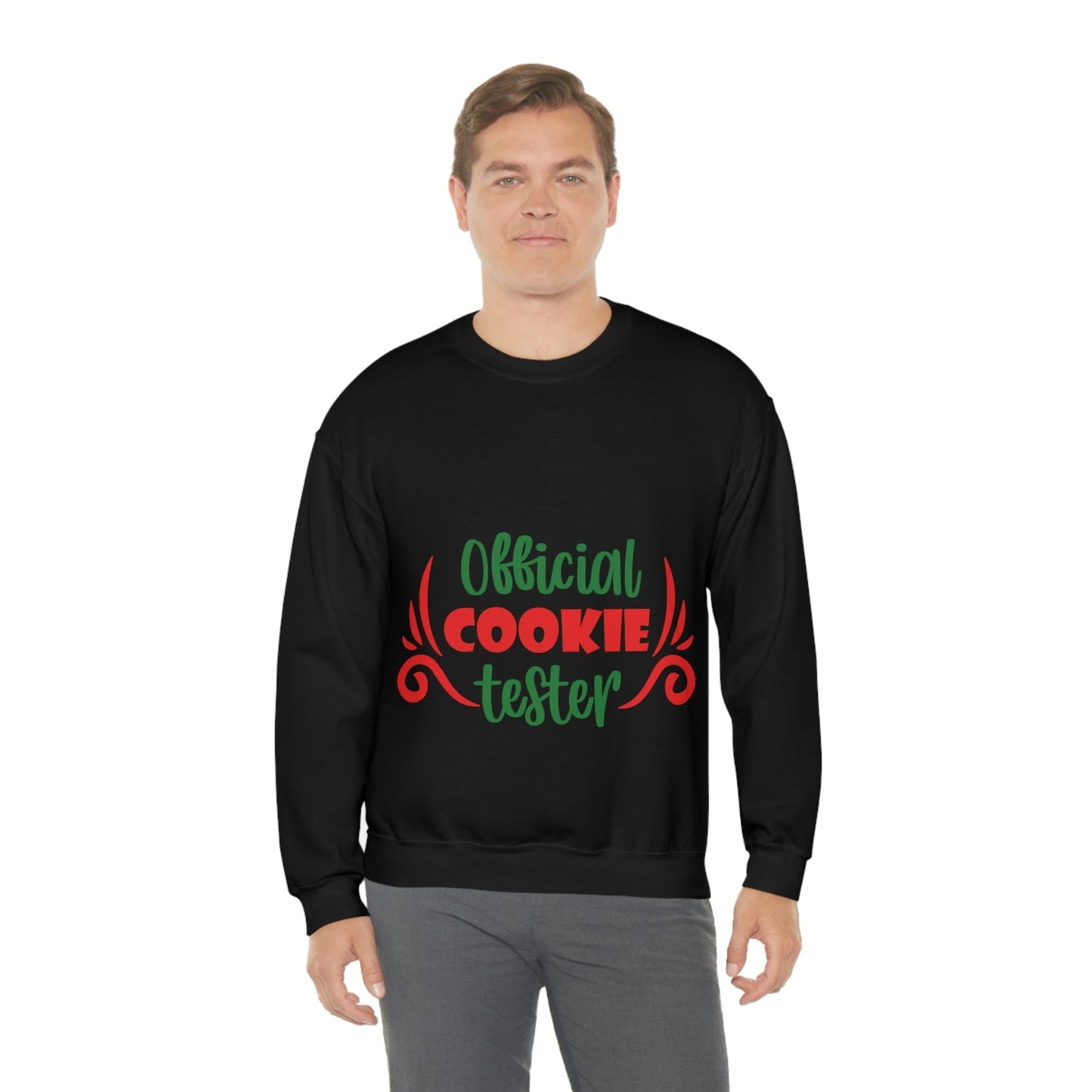 Official Cookies Tester Christmas Quote Wishes Unisex Heavy Blend™ Crewneck Sweatshirt Ichaku [Perfect Gifts Selection]