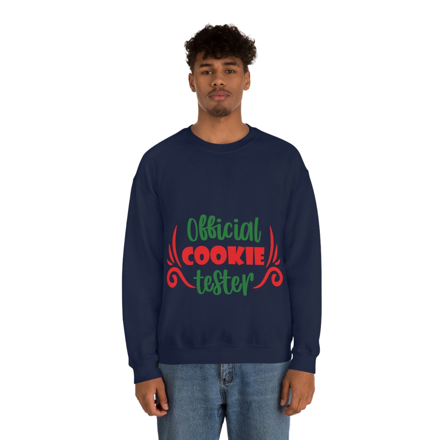 Official Cookies Tester Christmas Quote Wishes Unisex Heavy Blend™ Crewneck Sweatshirt Ichaku [Perfect Gifts Selection]