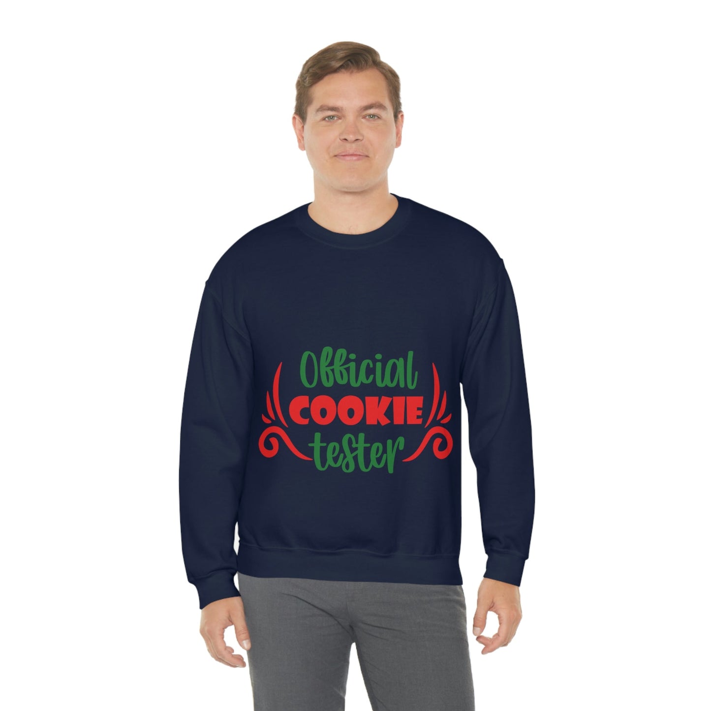 Official Cookies Tester Christmas Quote Wishes Unisex Heavy Blend™ Crewneck Sweatshirt Ichaku [Perfect Gifts Selection]