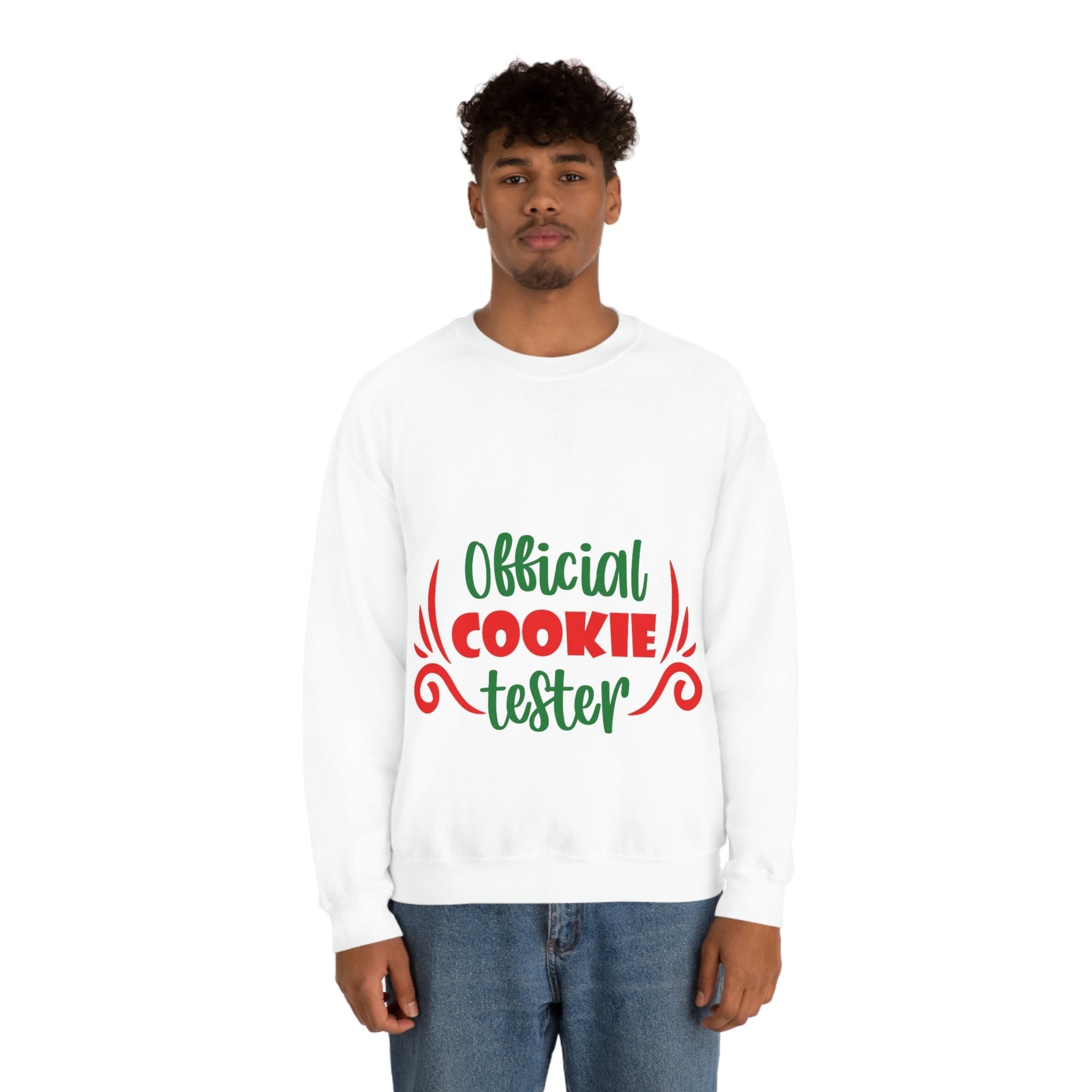 Official Cookies Tester Christmas Quote Wishes Unisex Heavy Blend™ Crewneck Sweatshirt Ichaku [Perfect Gifts Selection]