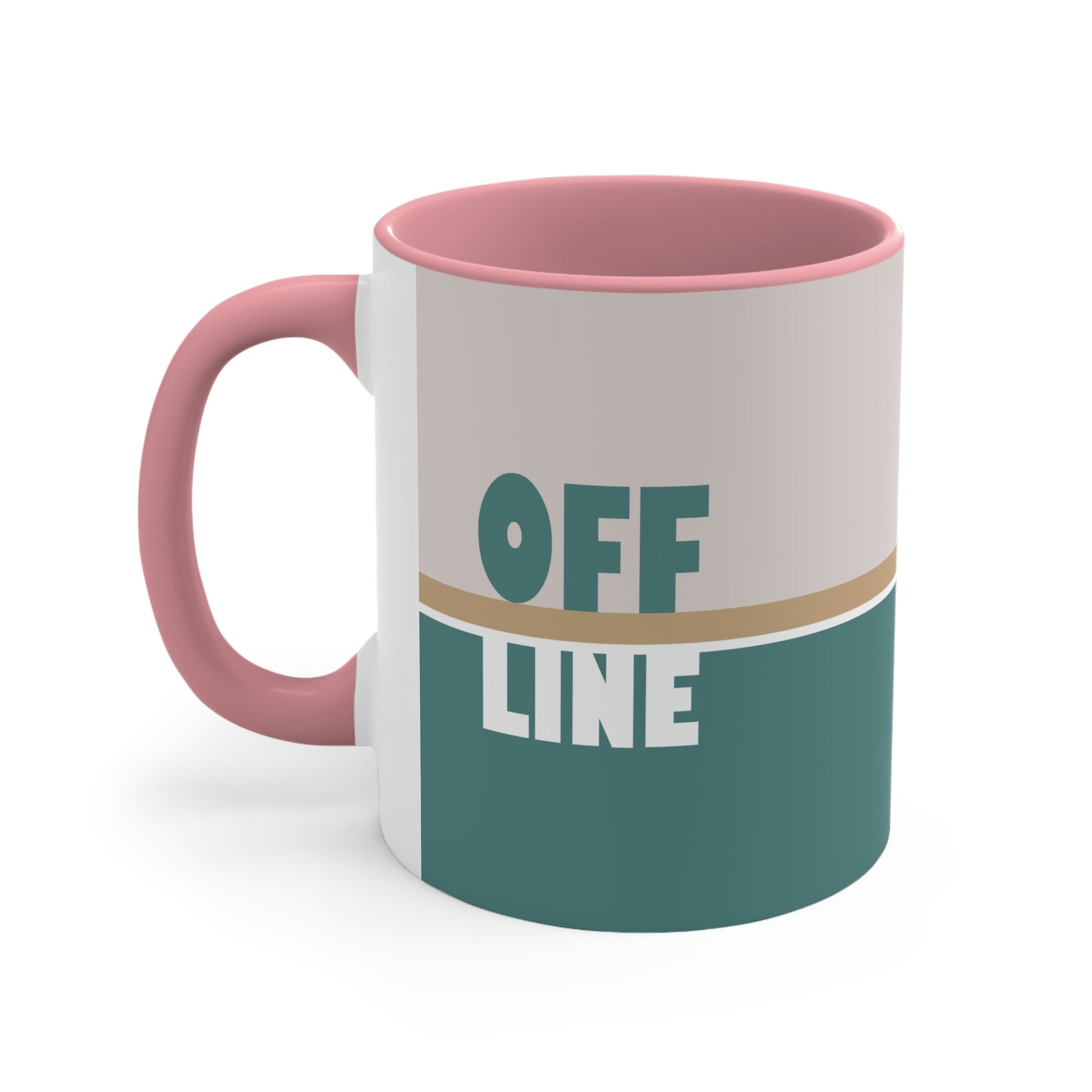 Offline Time to Relax Typography Minimal Art Classic Accent Coffee Mug 11oz Ichaku [Perfect Gifts Selection]