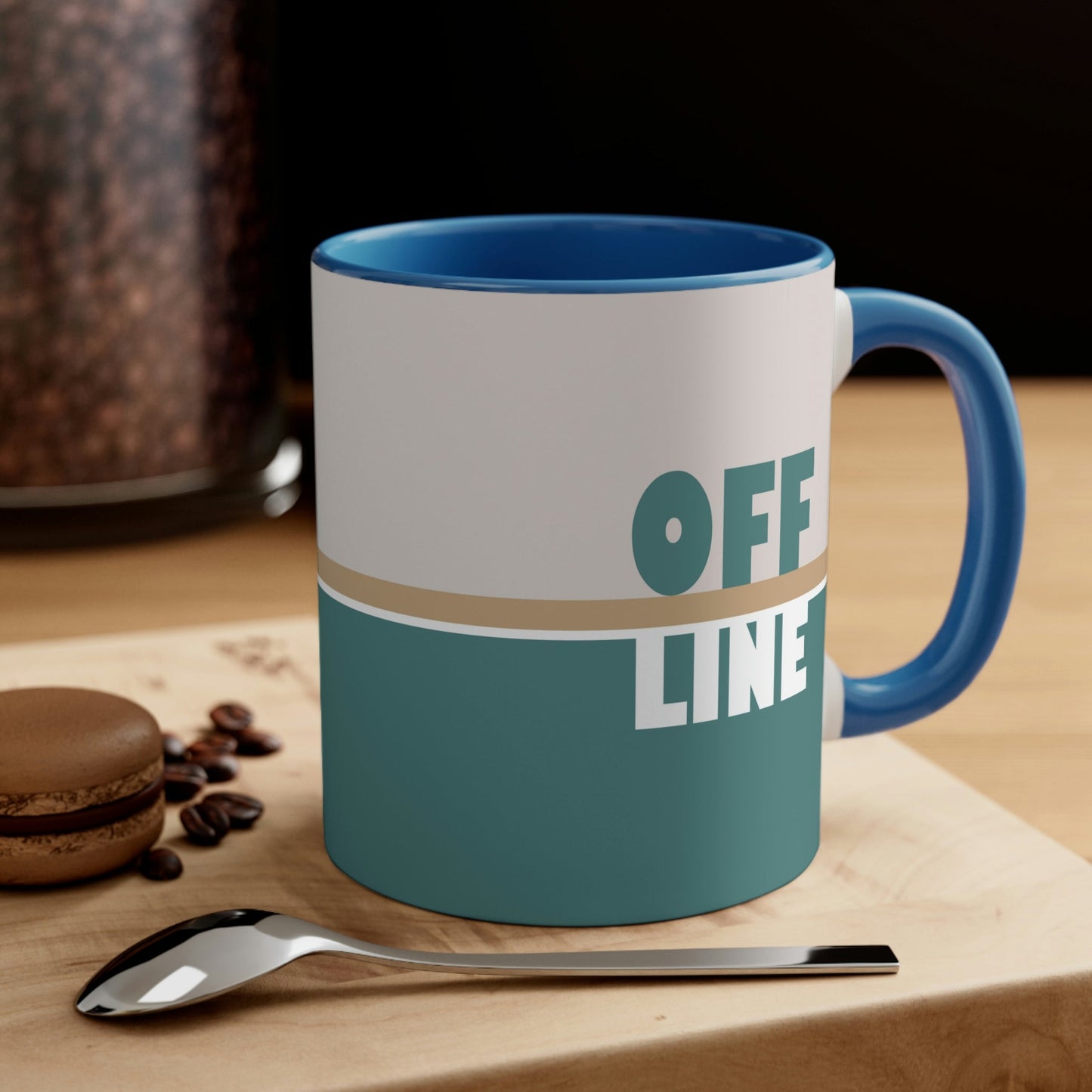 Offline Time to Relax Typography Minimal Art Classic Accent Coffee Mug 11oz Ichaku [Perfect Gifts Selection]