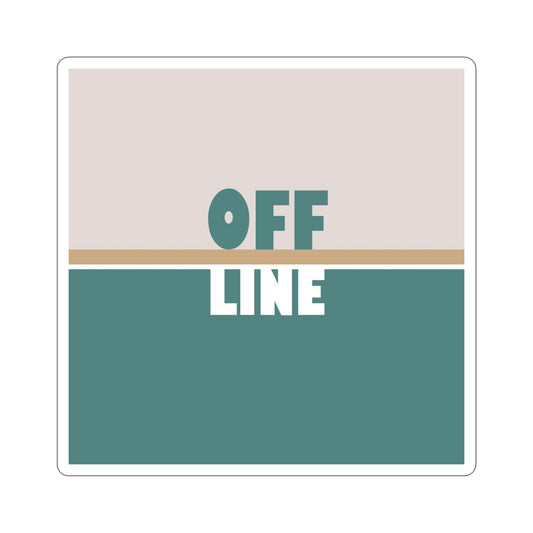 Offline Time to Relax Typography Minimal Art Die-Cut Sticker Ichaku [Perfect Gifts Selection]