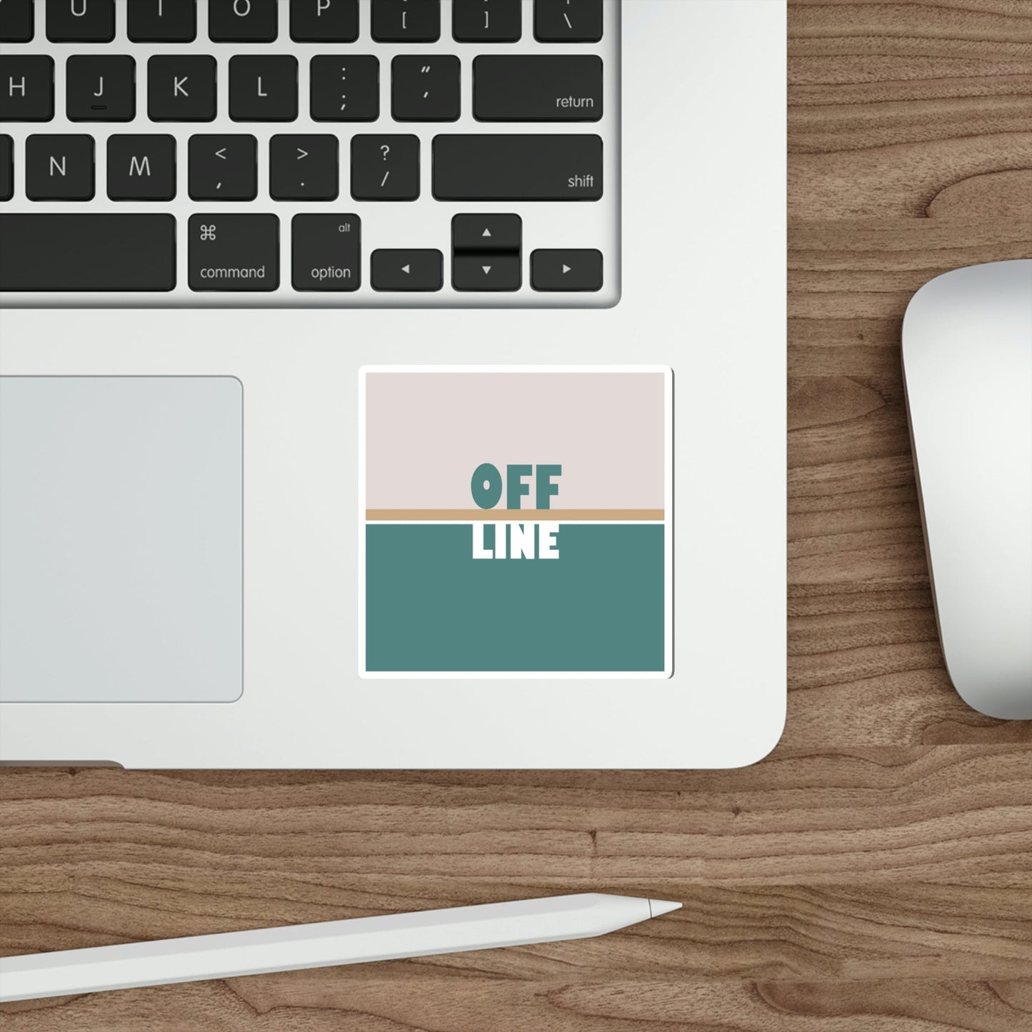 Offline Time to Relax Typography Minimal Art Die-Cut Sticker Ichaku [Perfect Gifts Selection]