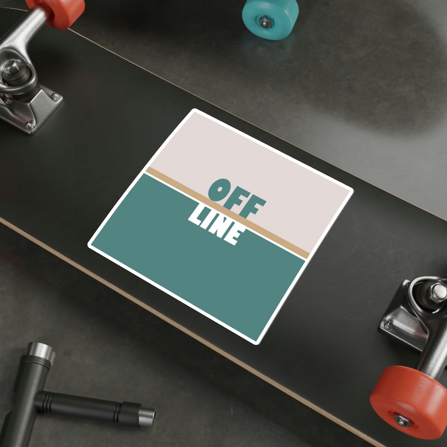 Offline Time to Relax Typography Minimal Art Die-Cut Sticker Ichaku [Perfect Gifts Selection]