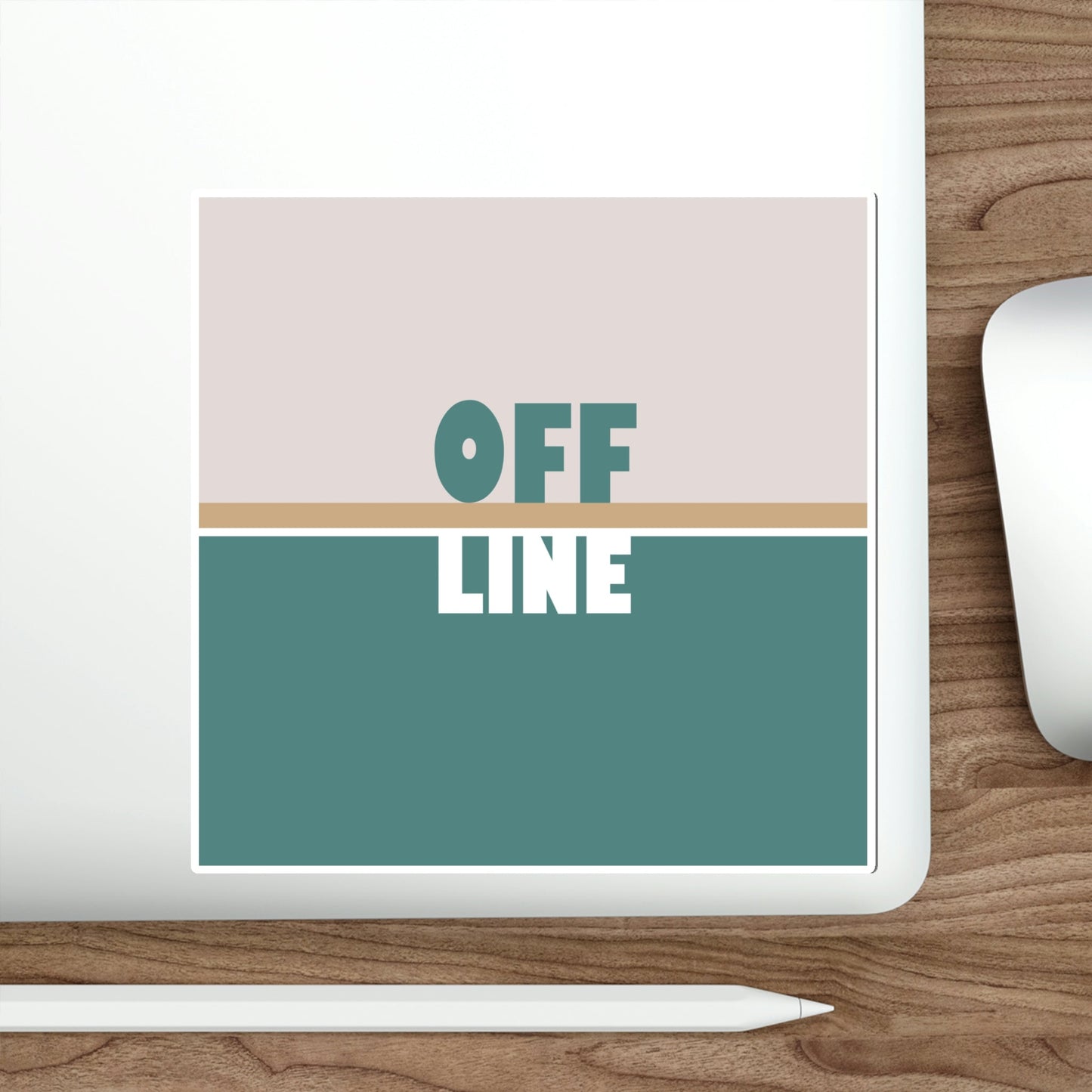 Offline Time to Relax Typography Minimal Art Die-Cut Sticker Ichaku [Perfect Gifts Selection]