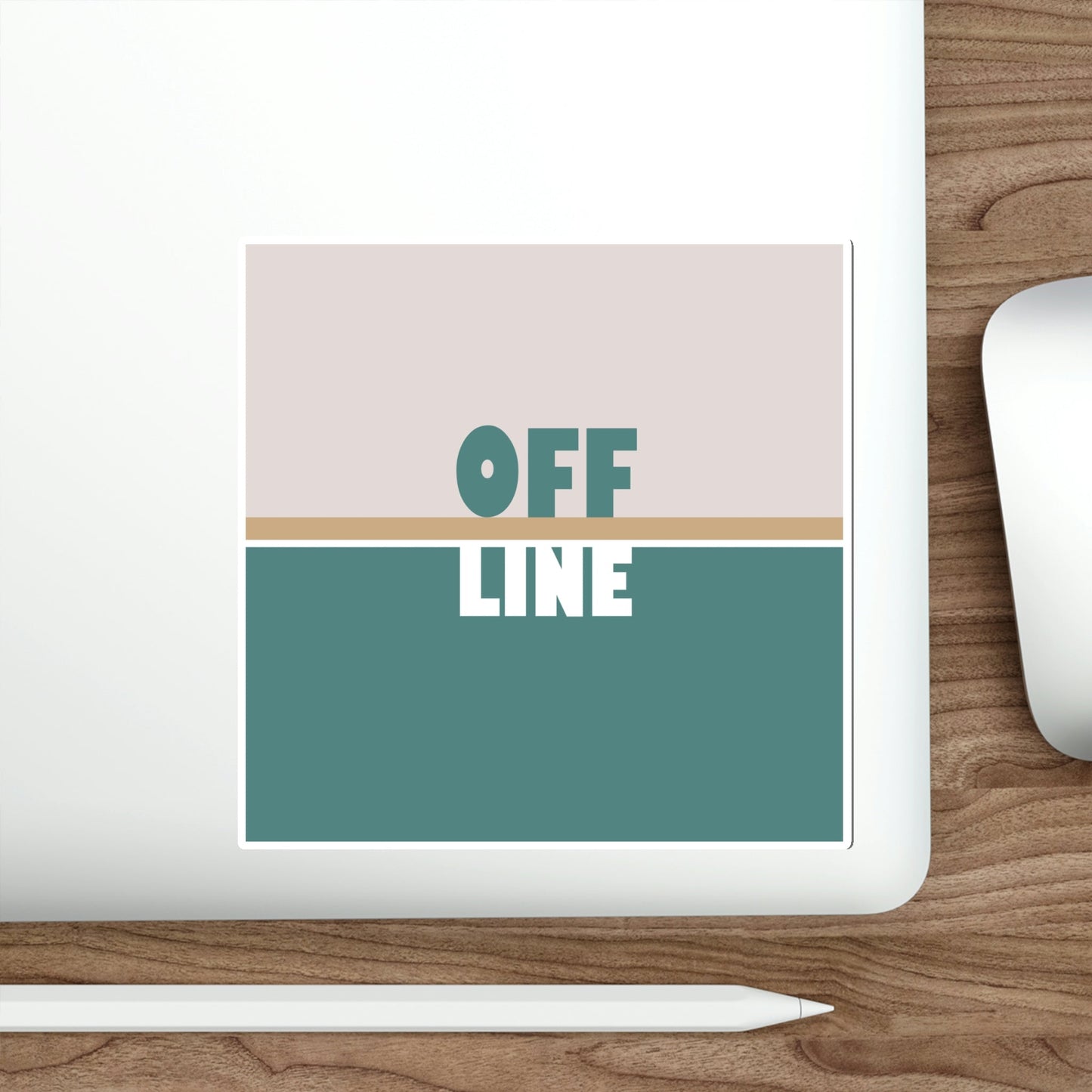 Offline Time to Relax Typography Minimal Art Die-Cut Sticker Ichaku [Perfect Gifts Selection]