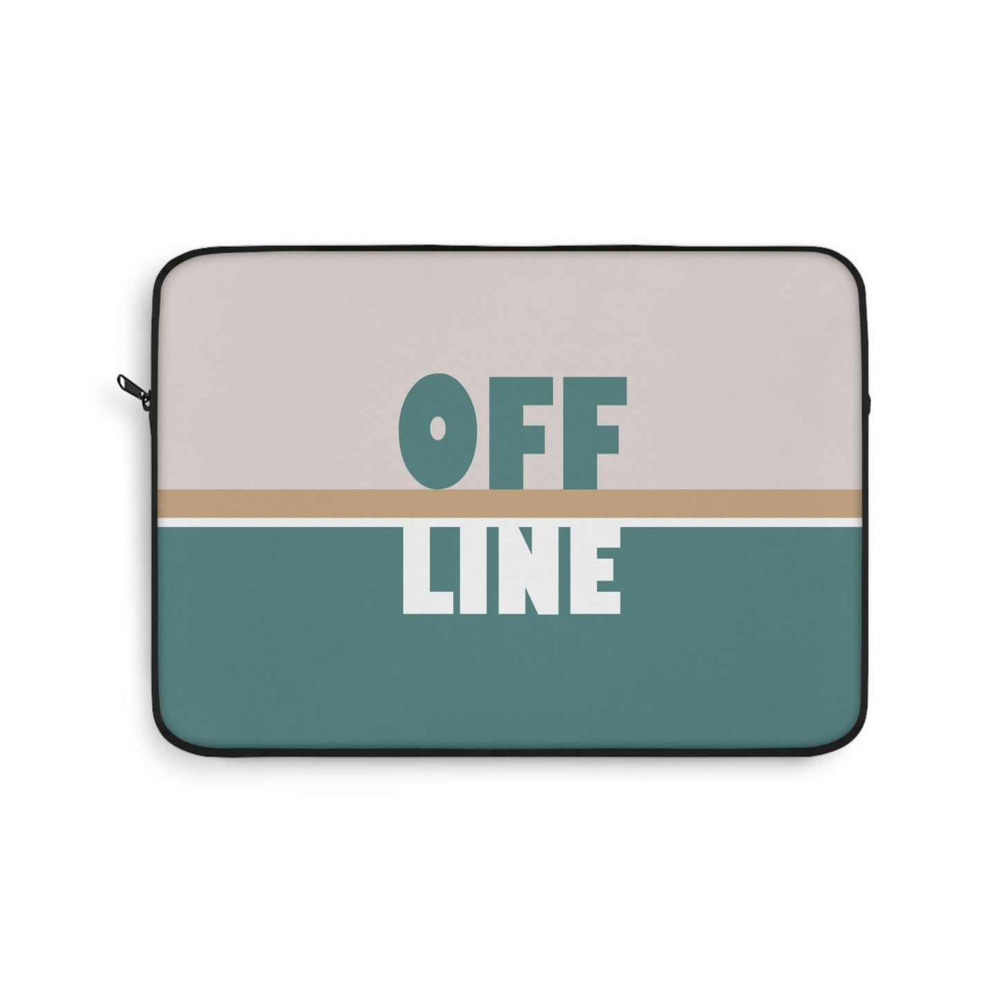 Offline Time to Relax Typography Minimal Art Laptop Sleeve Ichaku [Perfect Gifts Selection]