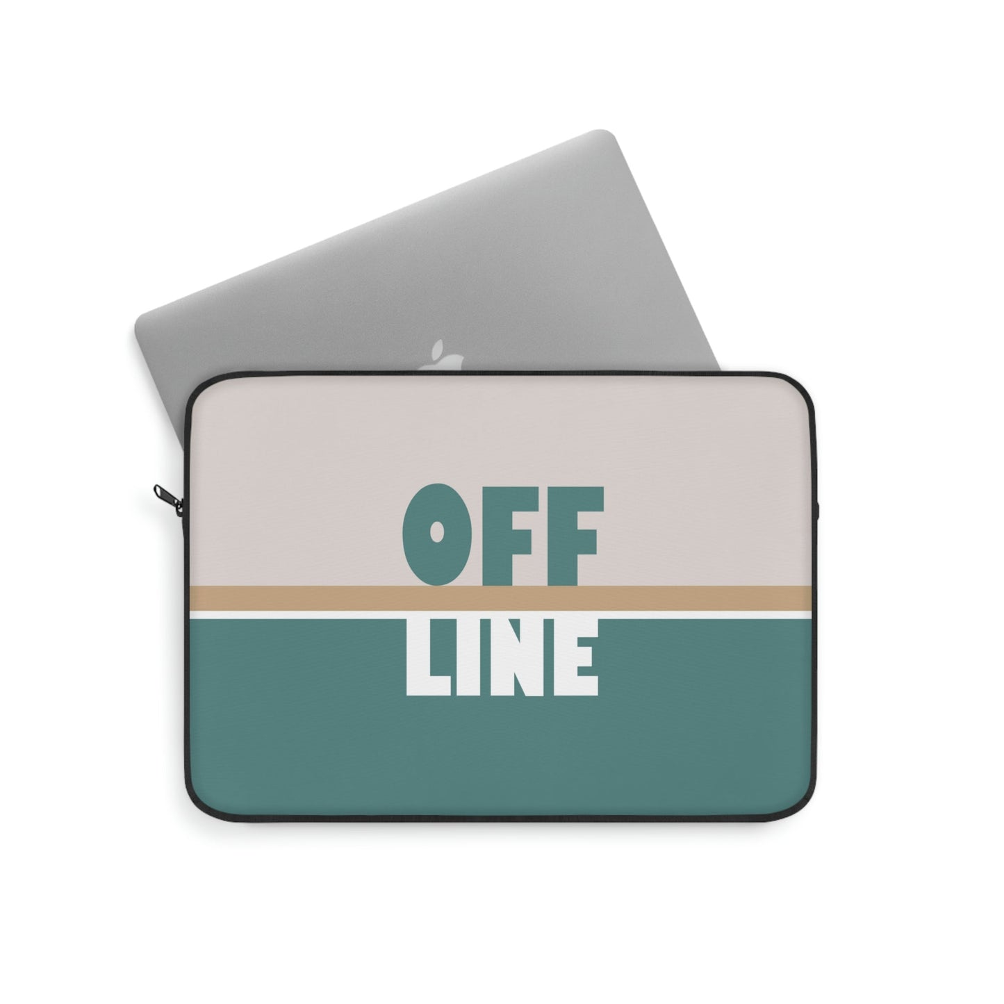 Offline Time to Relax Typography Minimal Art Laptop Sleeve Ichaku [Perfect Gifts Selection]