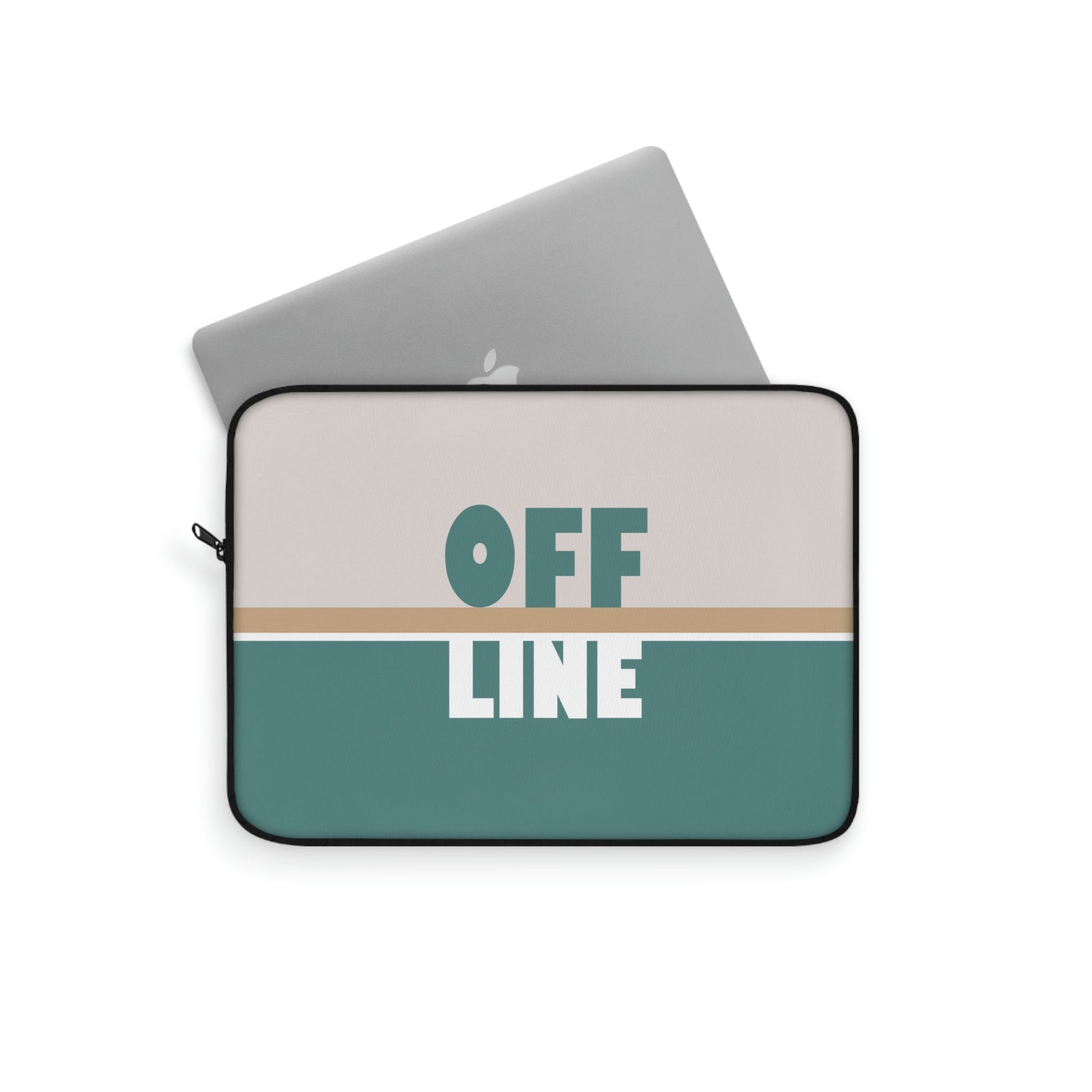 Offline Time to Relax Typography Minimal Art Laptop Sleeve Ichaku [Perfect Gifts Selection]