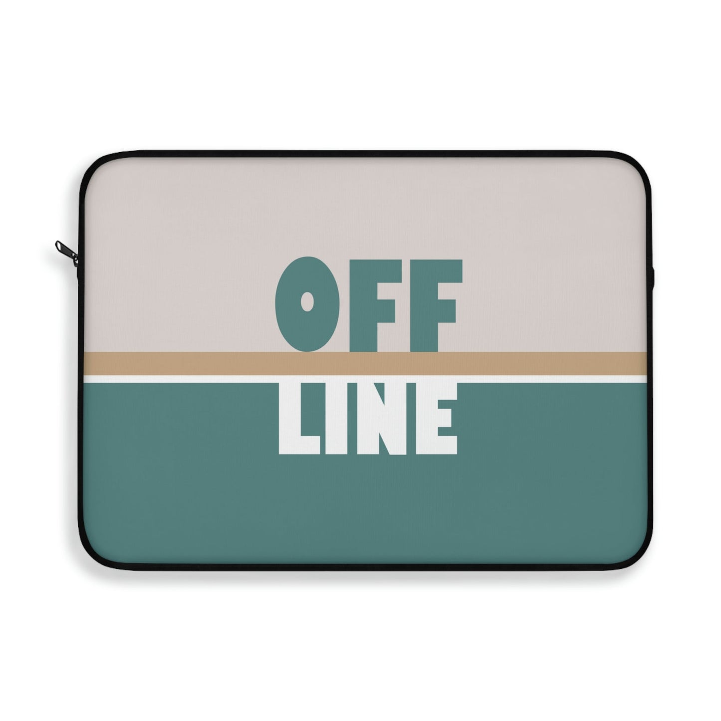 Offline Time to Relax Typography Minimal Art Laptop Sleeve Ichaku [Perfect Gifts Selection]