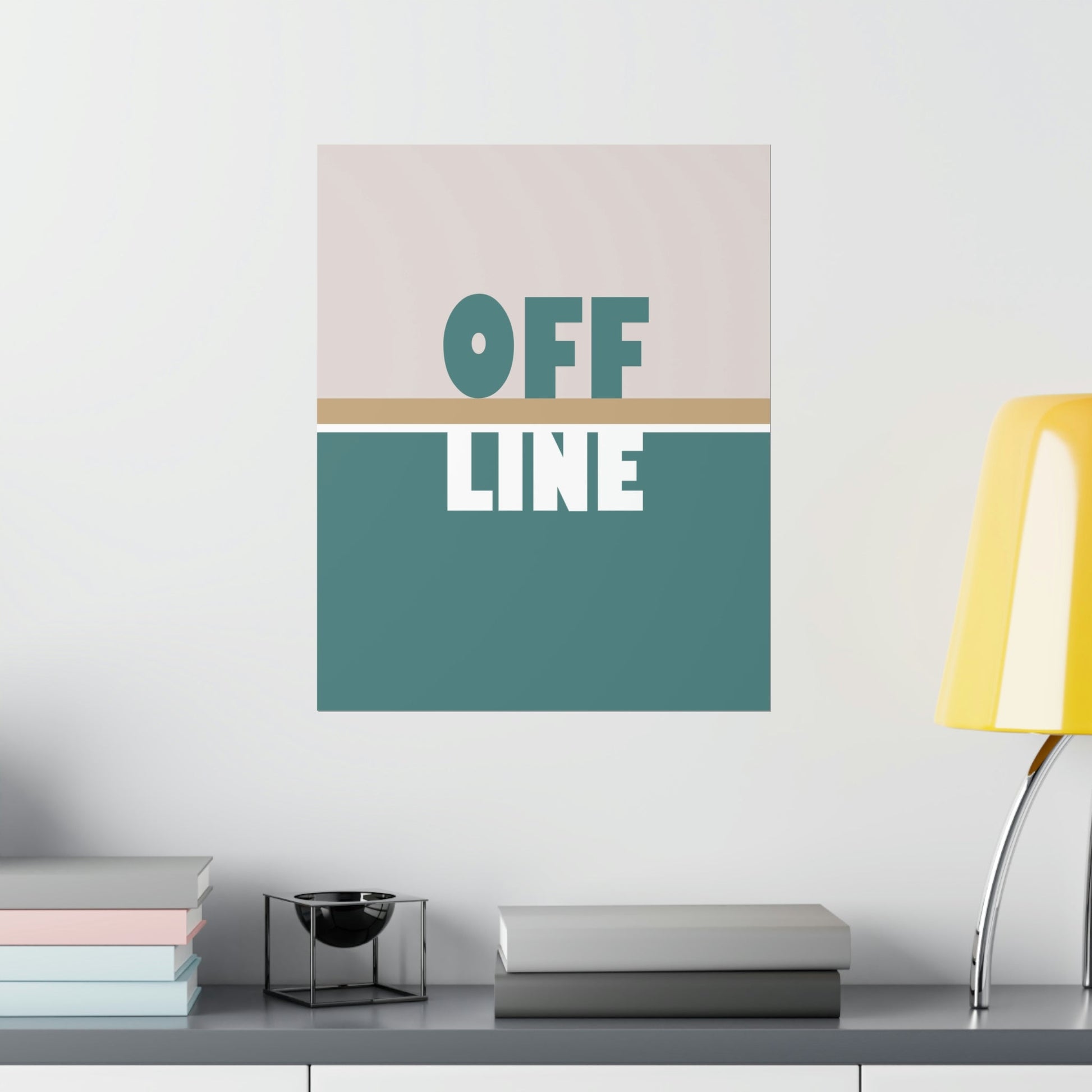 Offline Time to Relax Typography Minimal Art Premium Matte Vertical Posters Ichaku [Perfect Gifts Selection]