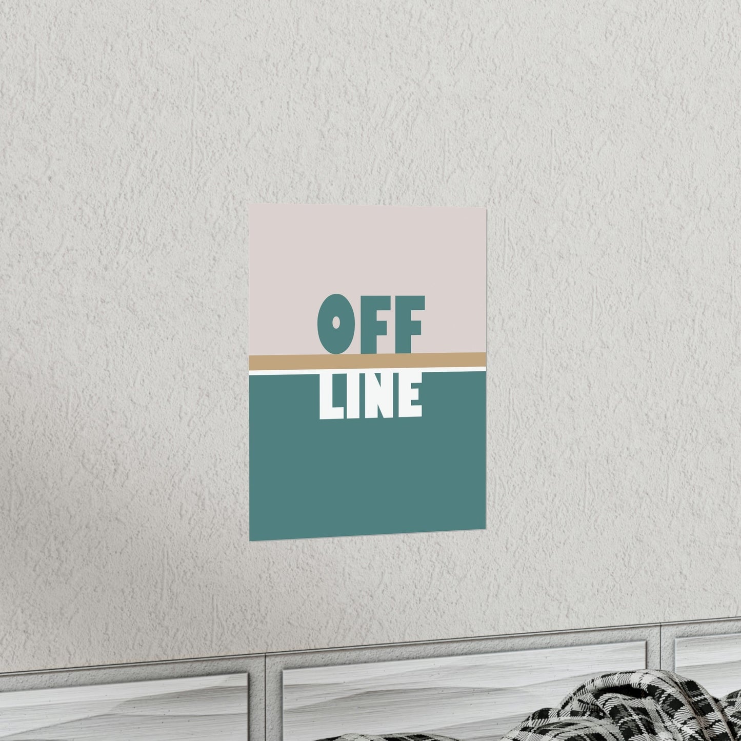 Offline Time to Relax Typography Minimal Art Premium Matte Vertical Posters Ichaku [Perfect Gifts Selection]