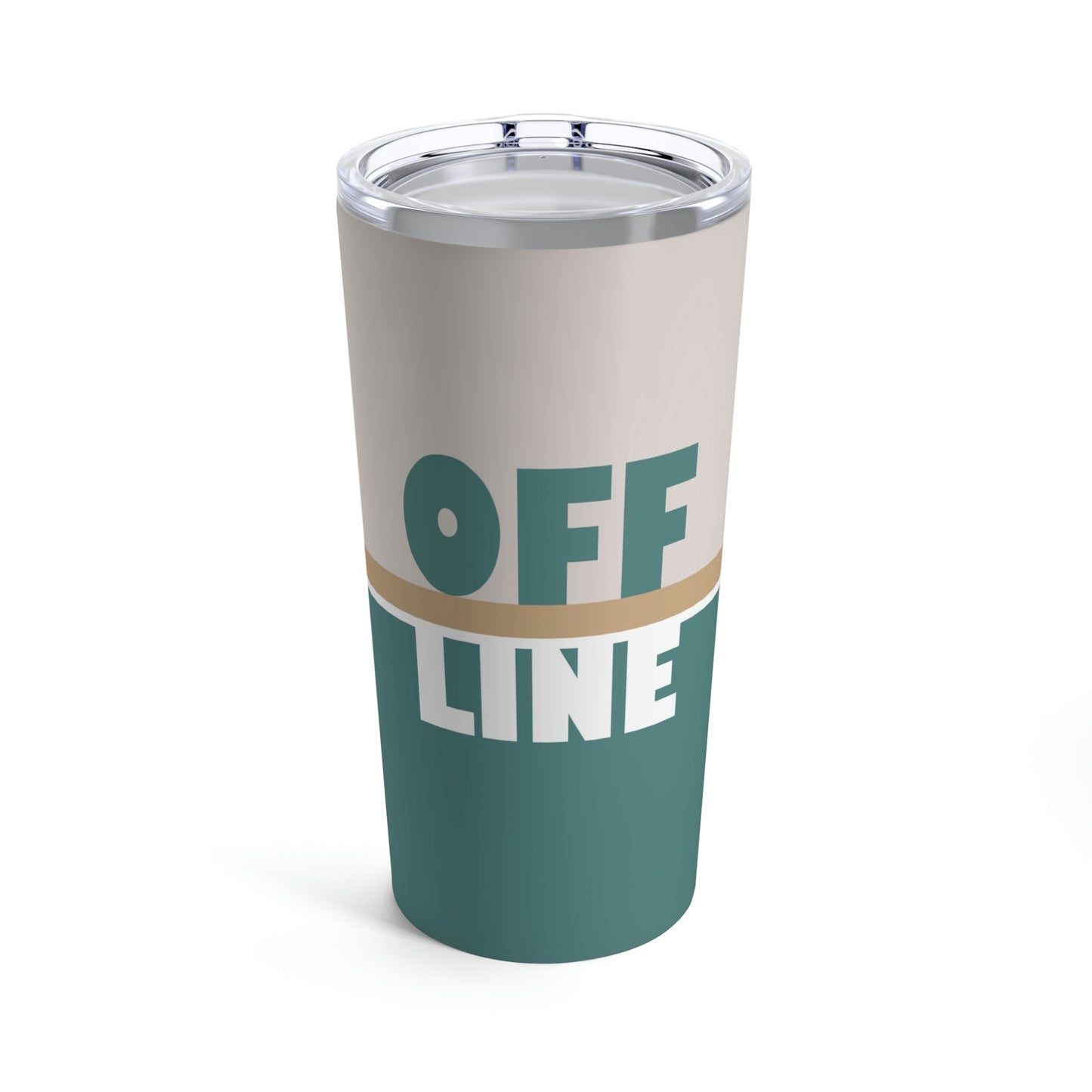 Offline Time to Relax Typography Minimal Art Stainless Steel Hot or Cold Vacuum Tumbler 20oz Ichaku [Perfect Gifts Selection]