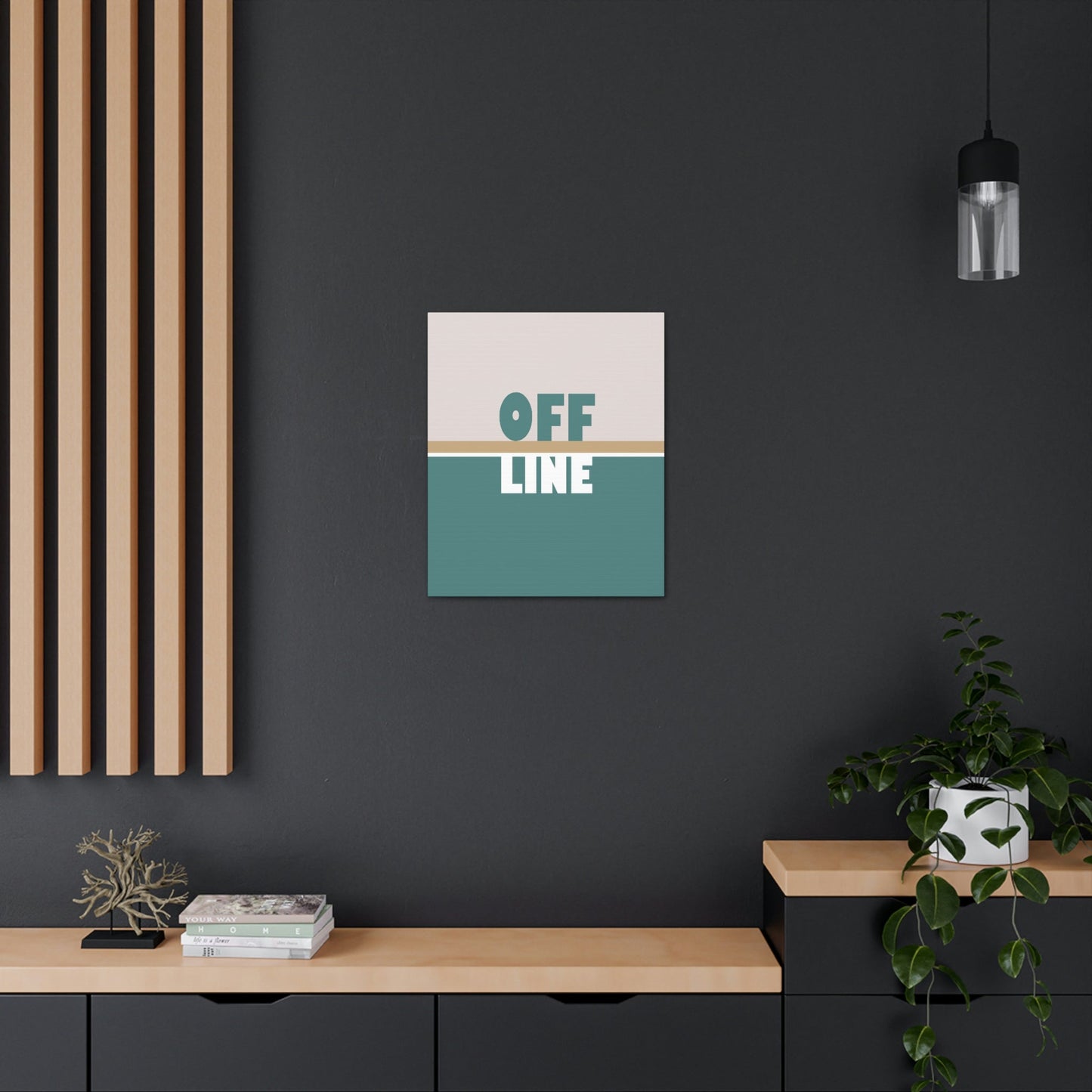 Offline Time to Relax Typography Minimal Classic Art Canvas Gallery Wraps Ichaku [Perfect Gifts Selection]