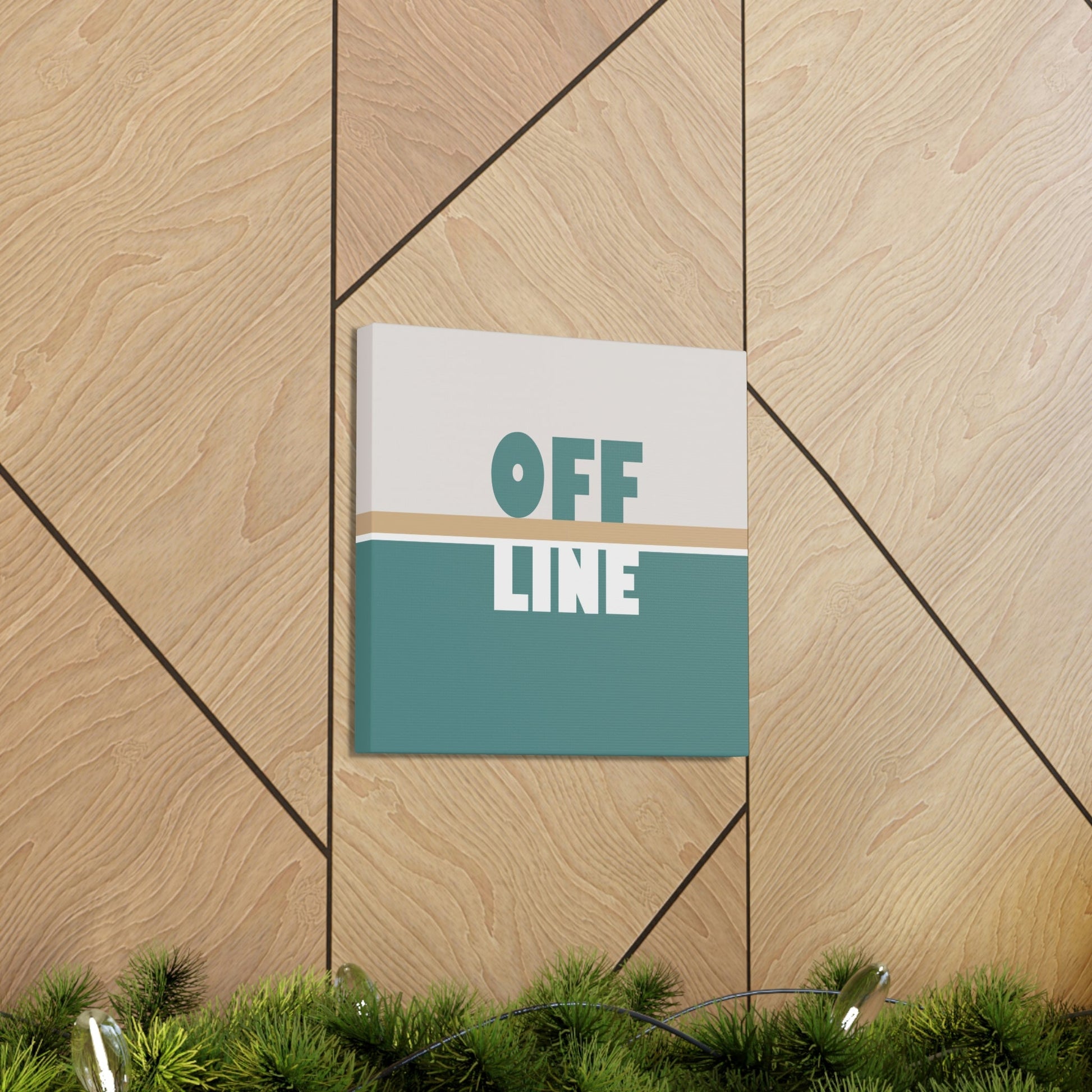 Offline Time to Relax Typography Minimal Classic Art Canvas Gallery Wraps Ichaku [Perfect Gifts Selection]