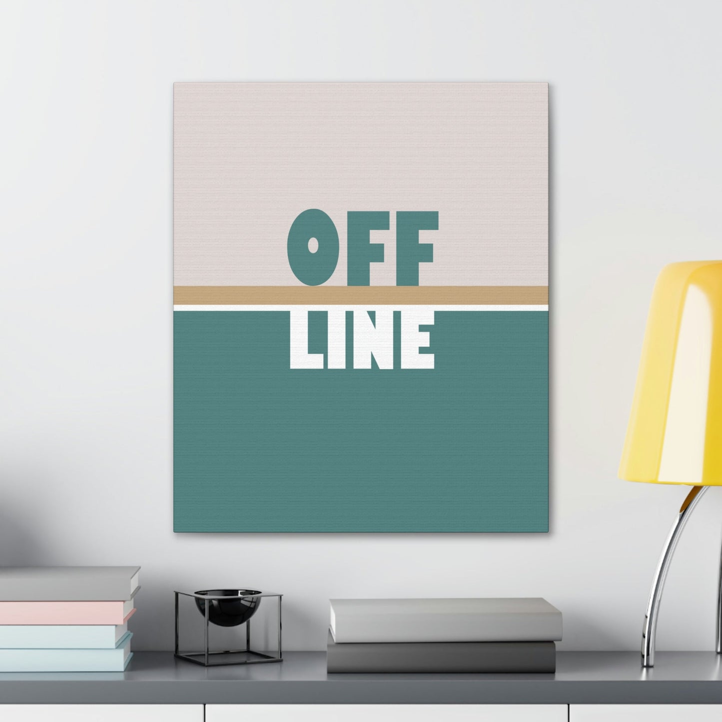 Offline Time to Relax Typography Minimal Classic Art Canvas Gallery Wraps Ichaku [Perfect Gifts Selection]