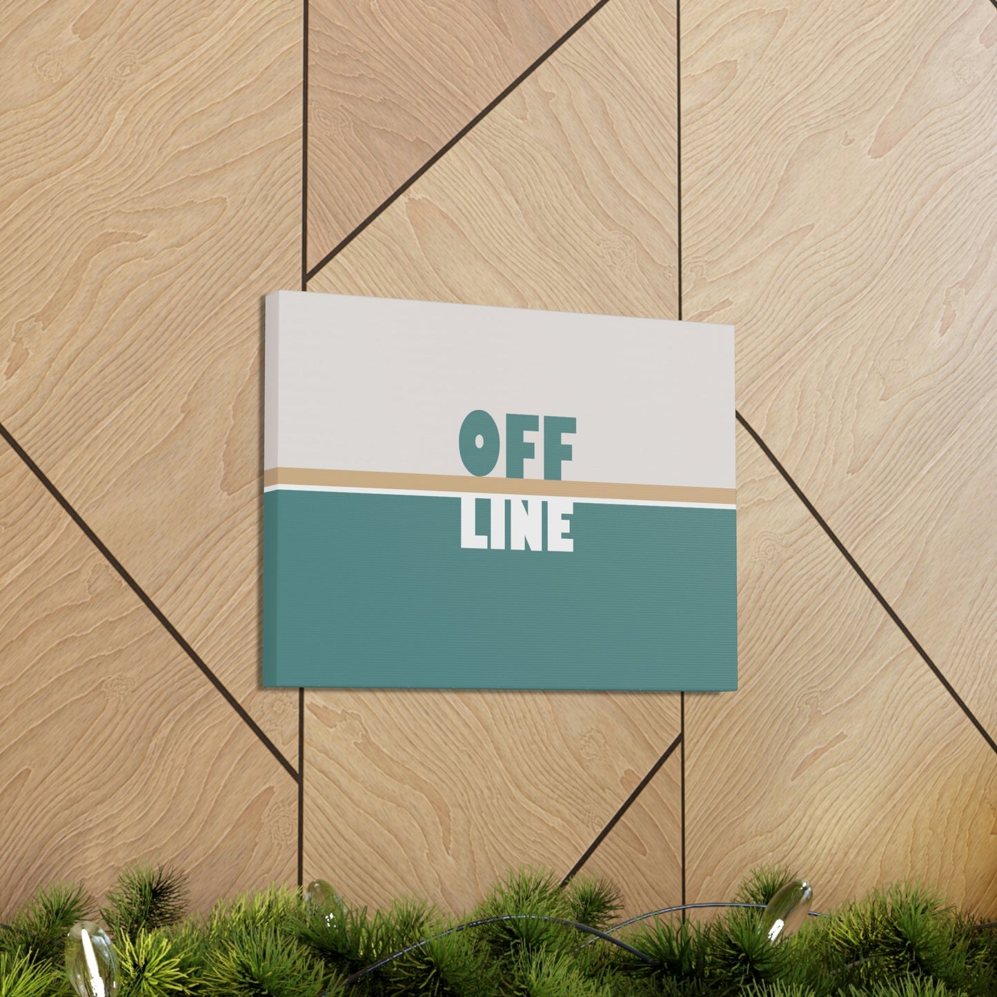 Offline Time to Relax Typography Minimal Classic Art Canvas Gallery Wraps Ichaku [Perfect Gifts Selection]