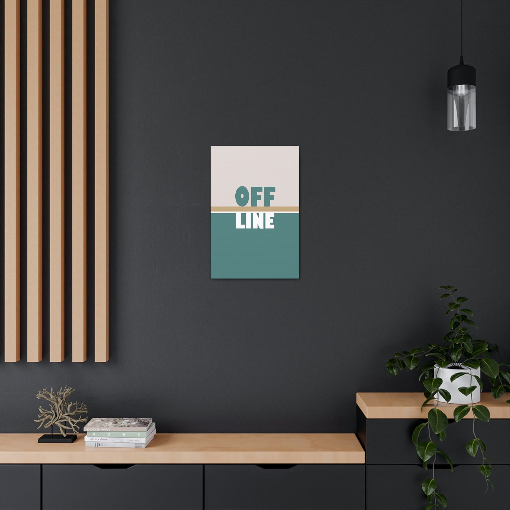 Offline Time to Relax Typography Minimal Classic Art Canvas Gallery Wraps Ichaku [Perfect Gifts Selection]