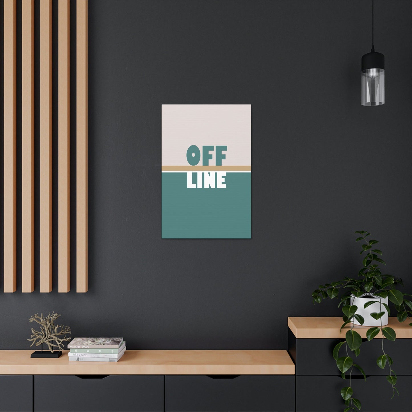 Offline Time to Relax Typography Minimal Classic Art Canvas Gallery Wraps Ichaku [Perfect Gifts Selection]