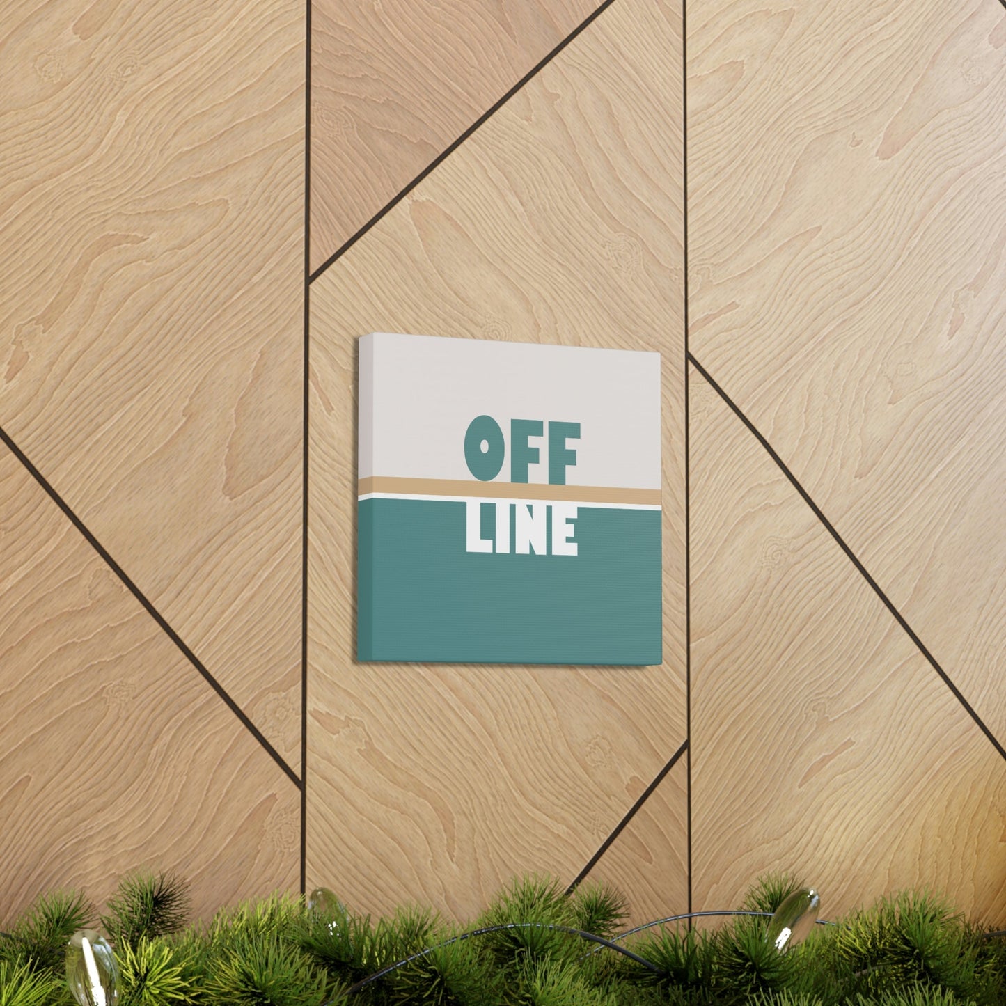 Offline Time to Relax Typography Minimal Classic Art Canvas Gallery Wraps Ichaku [Perfect Gifts Selection]