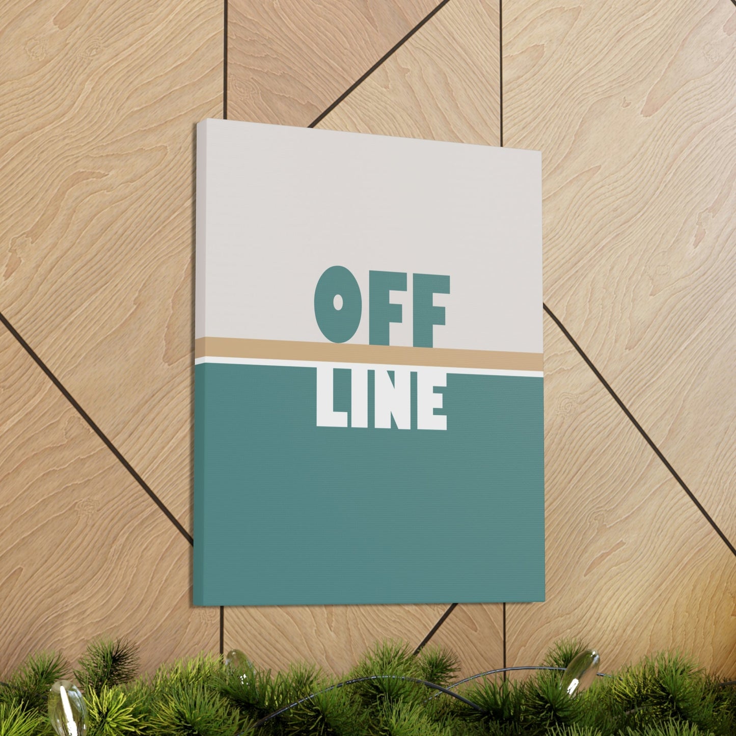 Offline Time to Relax Typography Minimal Classic Art Canvas Gallery Wraps Ichaku [Perfect Gifts Selection]