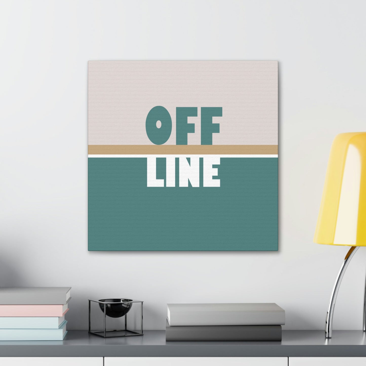 Offline Time to Relax Typography Minimal Classic Art Canvas Gallery Wraps Ichaku [Perfect Gifts Selection]