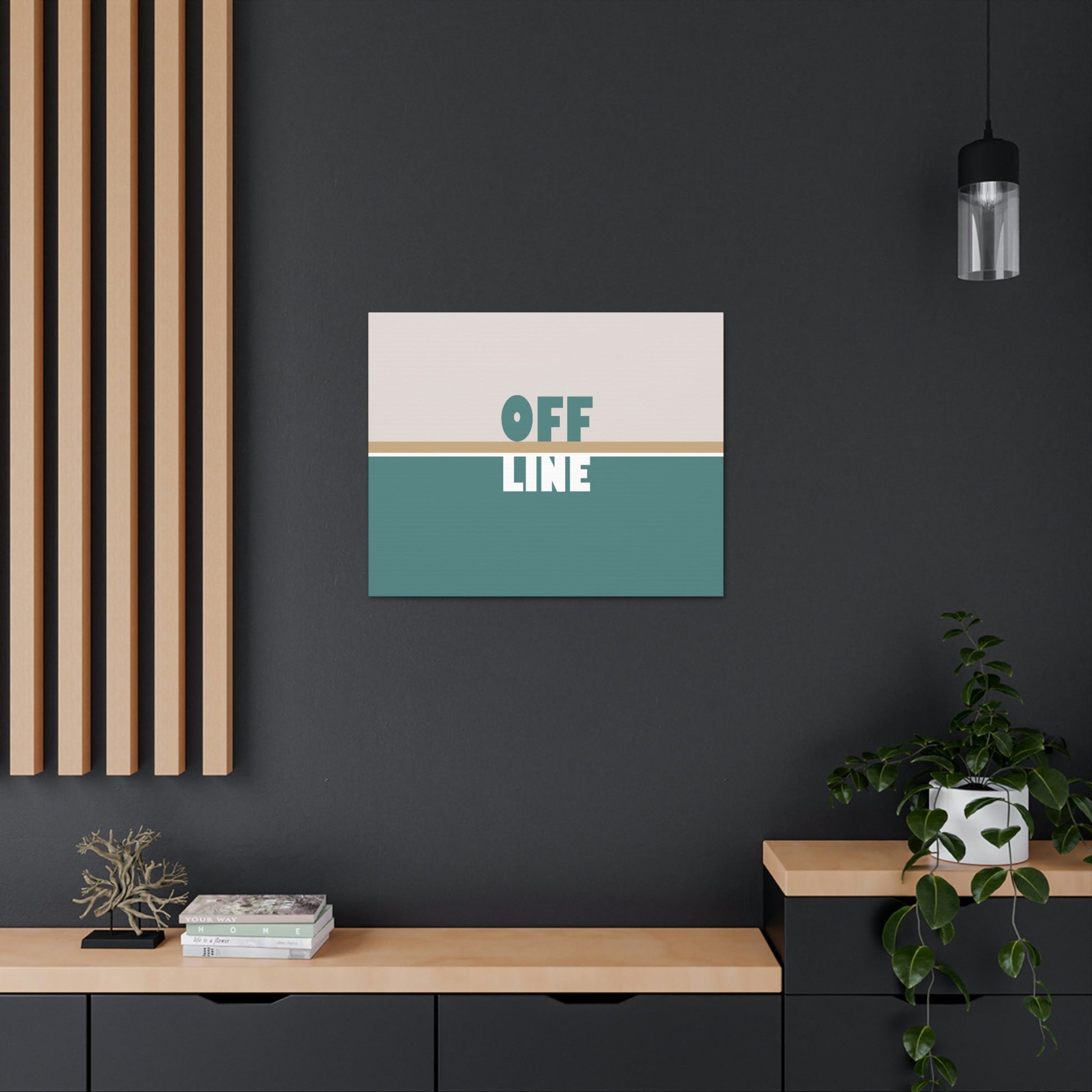 Offline Time to Relax Typography Minimal Classic Art Canvas Gallery Wraps Ichaku [Perfect Gifts Selection]