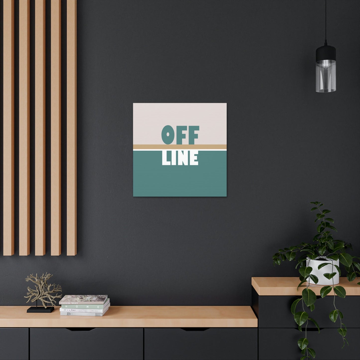 Offline Time to Relax Typography Minimal Classic Art Canvas Gallery Wraps Ichaku [Perfect Gifts Selection]