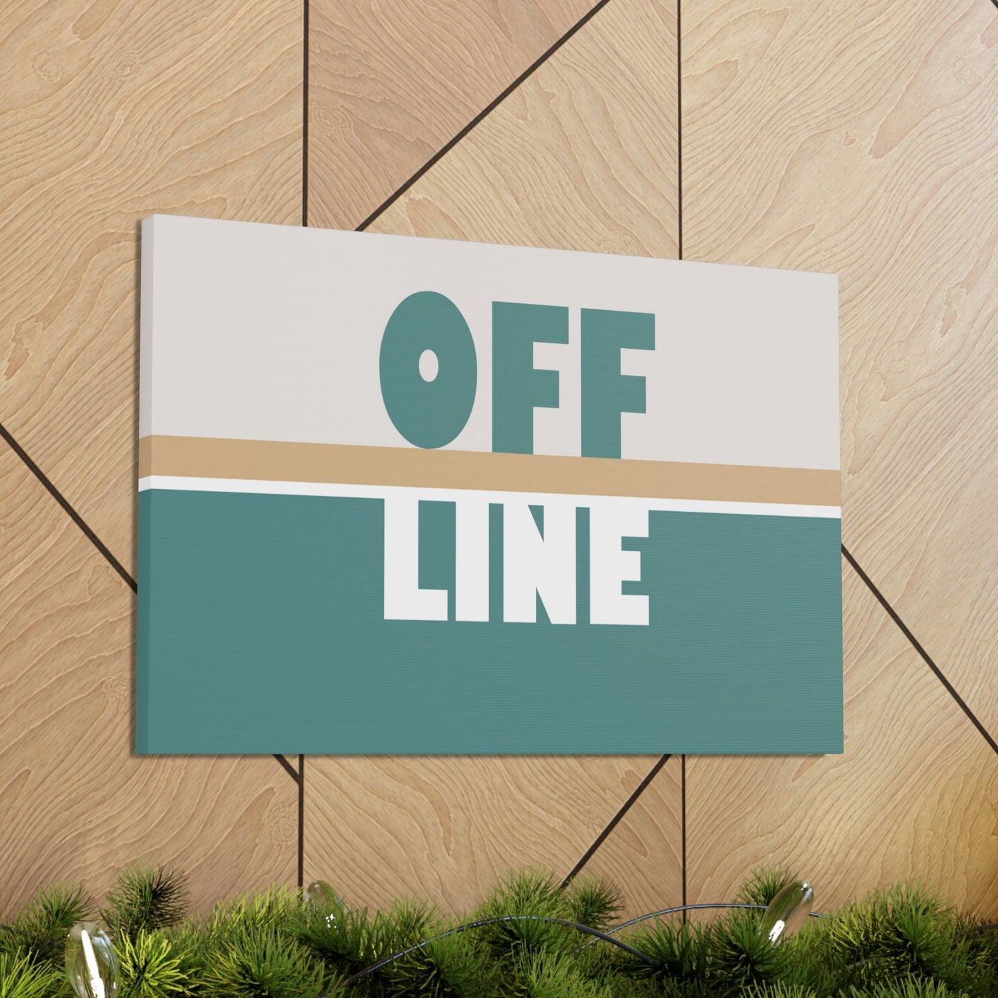 Offline Time to Relax Typography Minimal Classic Art Canvas Gallery Wraps Ichaku [Perfect Gifts Selection]