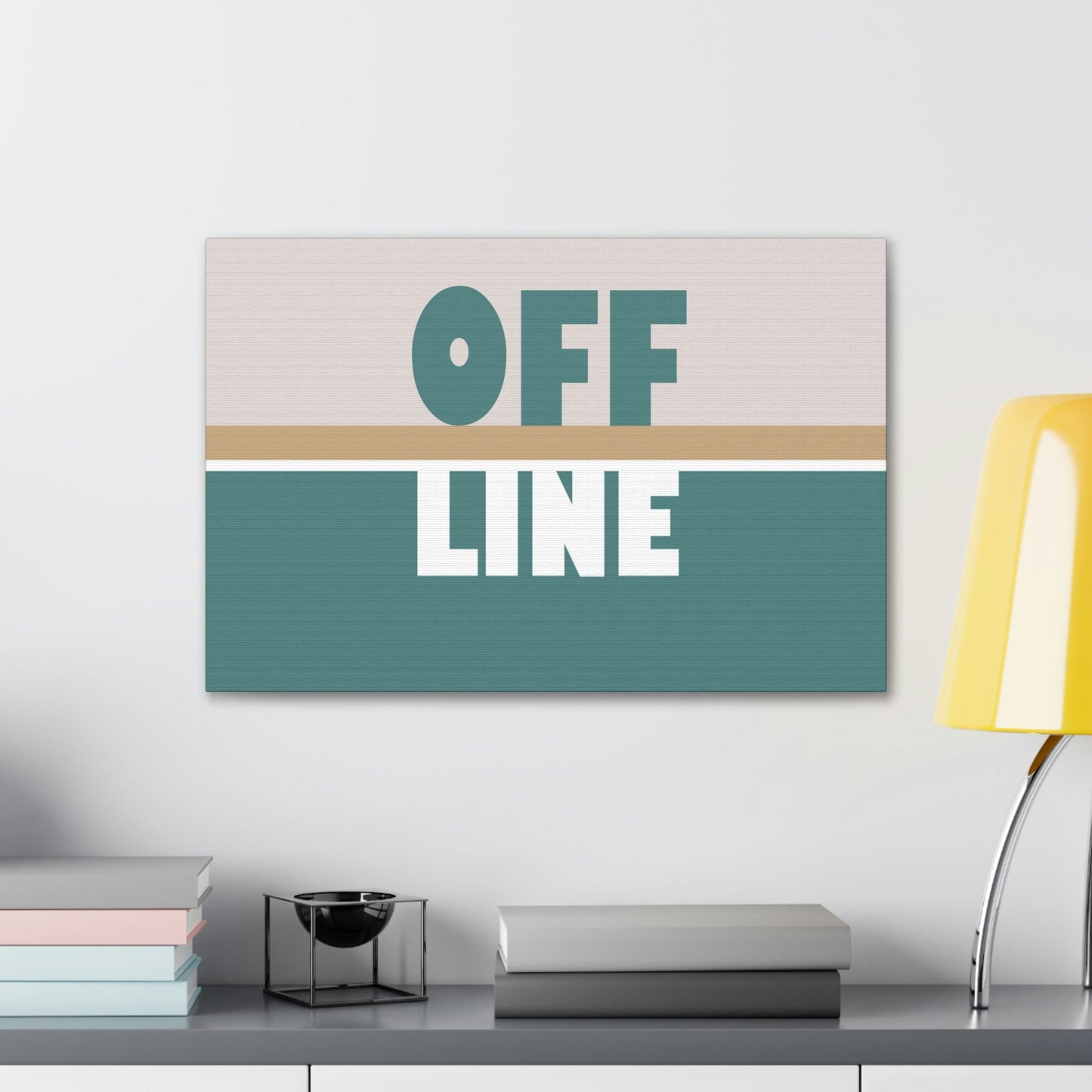 Offline Time to Relax Typography Minimal Classic Art Canvas Gallery Wraps Ichaku [Perfect Gifts Selection]