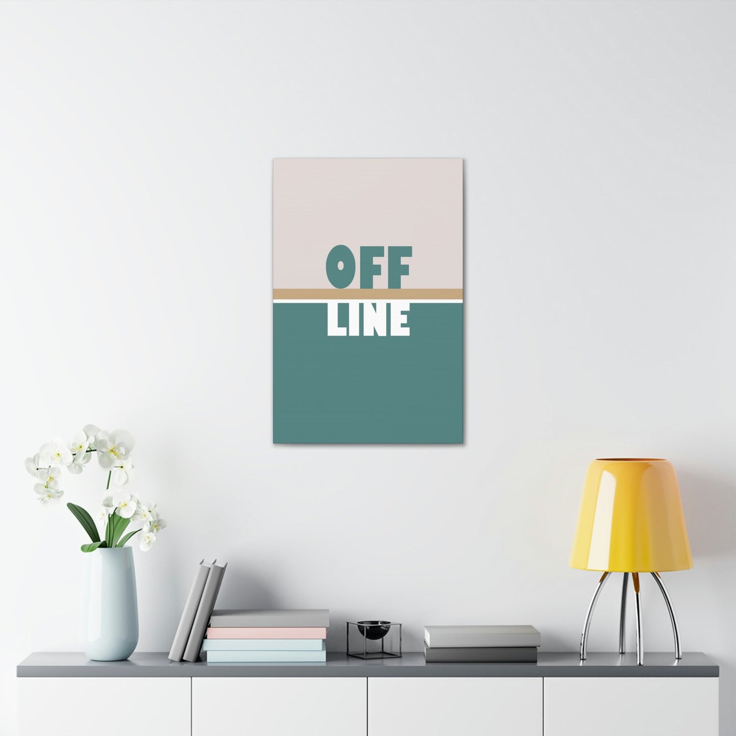 Offline Time to Relax Typography Minimal Classic Art Canvas Gallery Wraps Ichaku [Perfect Gifts Selection]