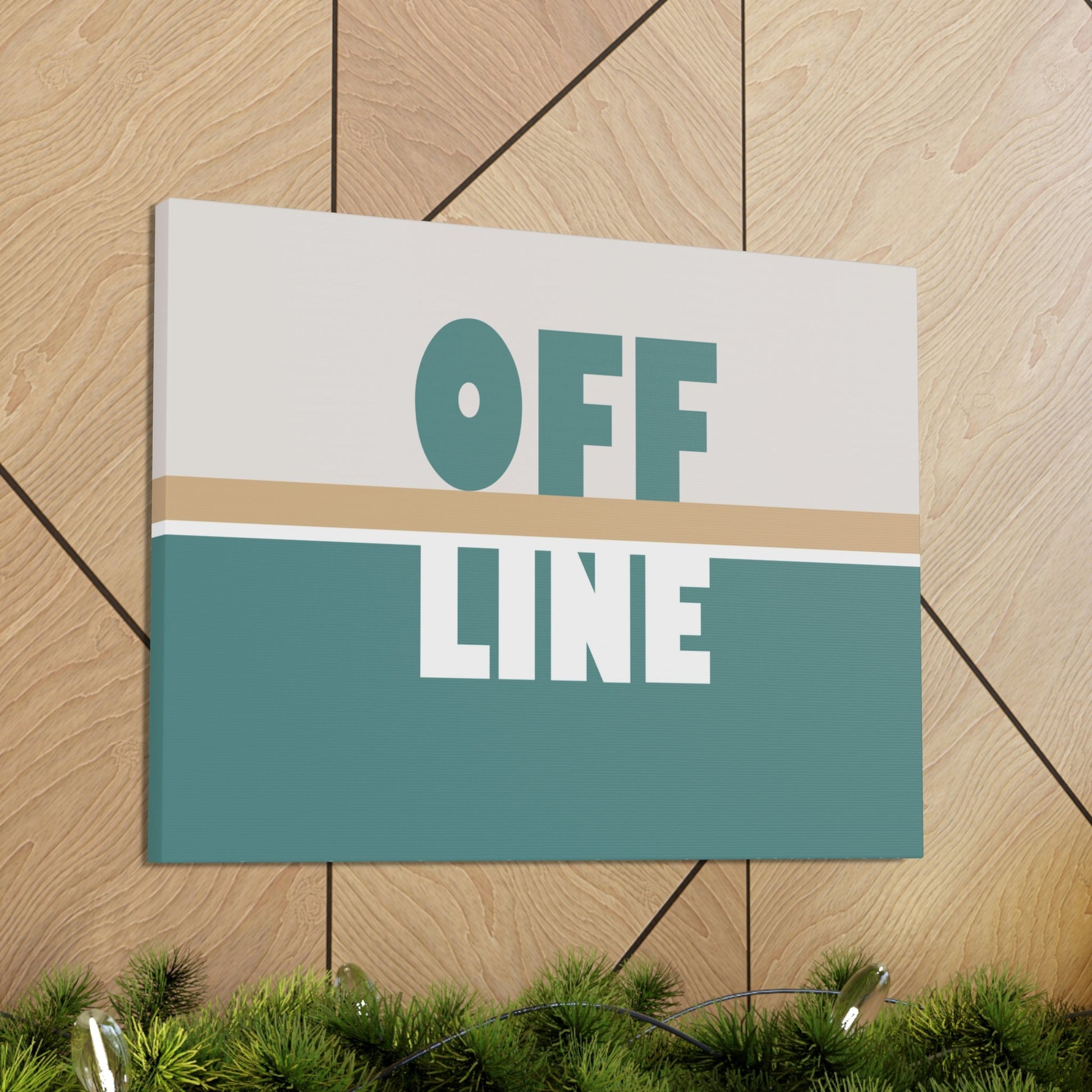 Offline Time to Relax Typography Minimal Classic Art Canvas Gallery Wraps Ichaku [Perfect Gifts Selection]