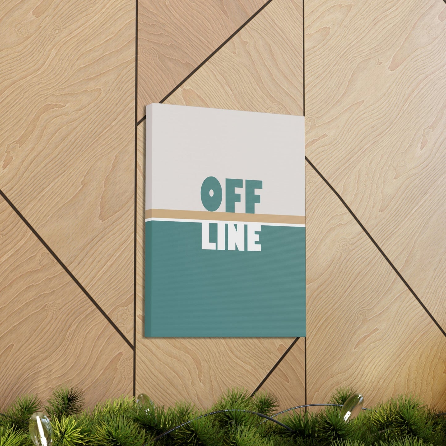 Offline Time to Relax Typography Minimal Classic Art Canvas Gallery Wraps Ichaku [Perfect Gifts Selection]