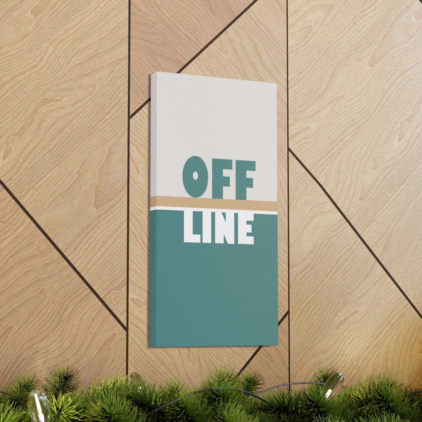 Offline Time to Relax Typography Minimal Classic Art Canvas Gallery Wraps Ichaku [Perfect Gifts Selection]