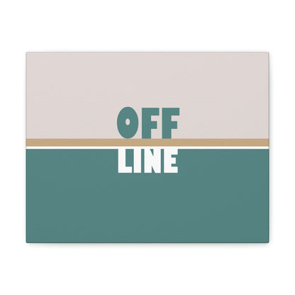 Offline Time to Relax Typography Minimal Classic Art Canvas Gallery Wraps Ichaku [Perfect Gifts Selection]