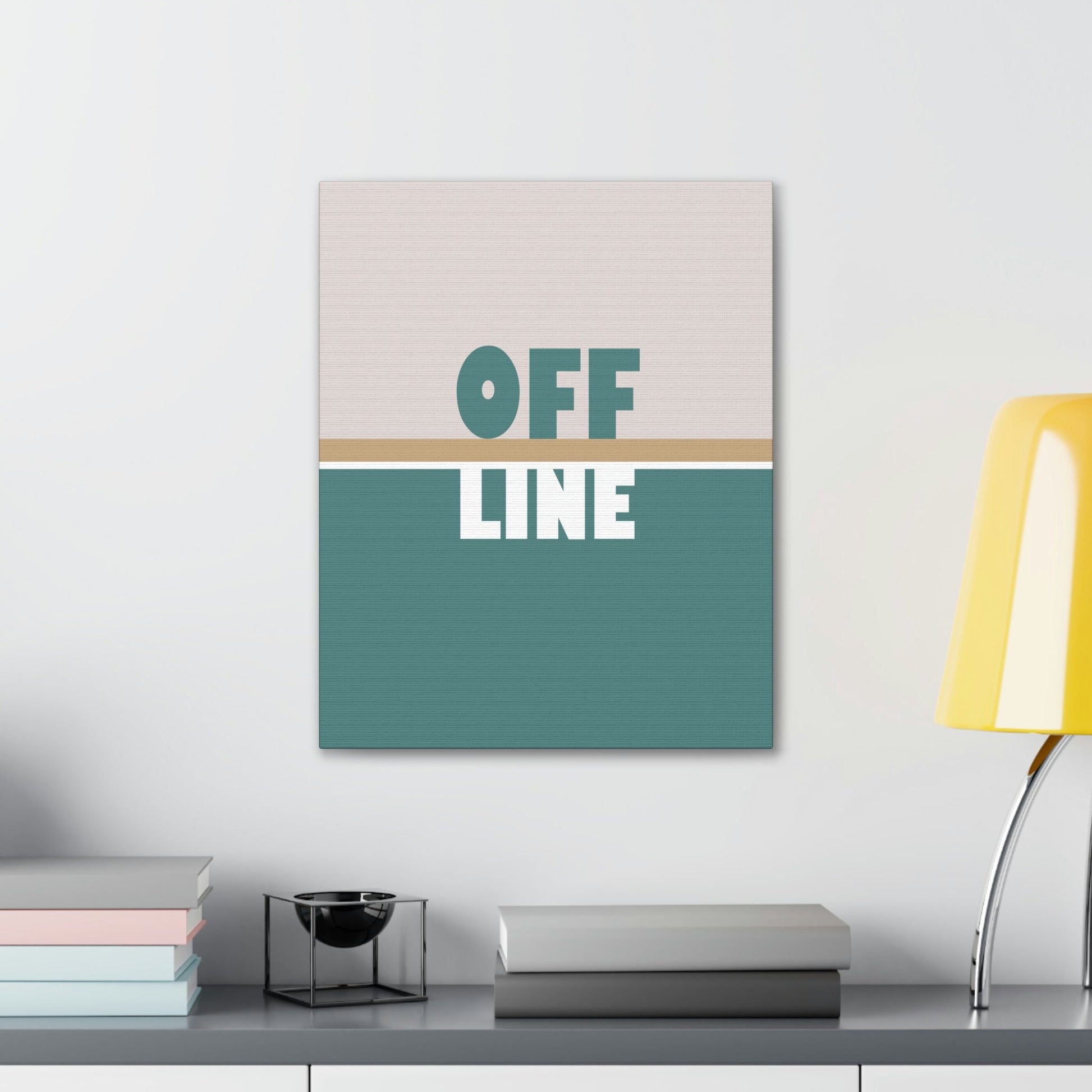 Offline Time to Relax Typography Minimal Classic Art Canvas Gallery Wraps Ichaku [Perfect Gifts Selection]