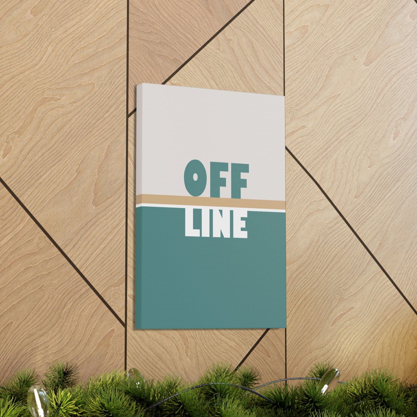 Offline Time to Relax Typography Minimal Classic Art Canvas Gallery Wraps Ichaku [Perfect Gifts Selection]